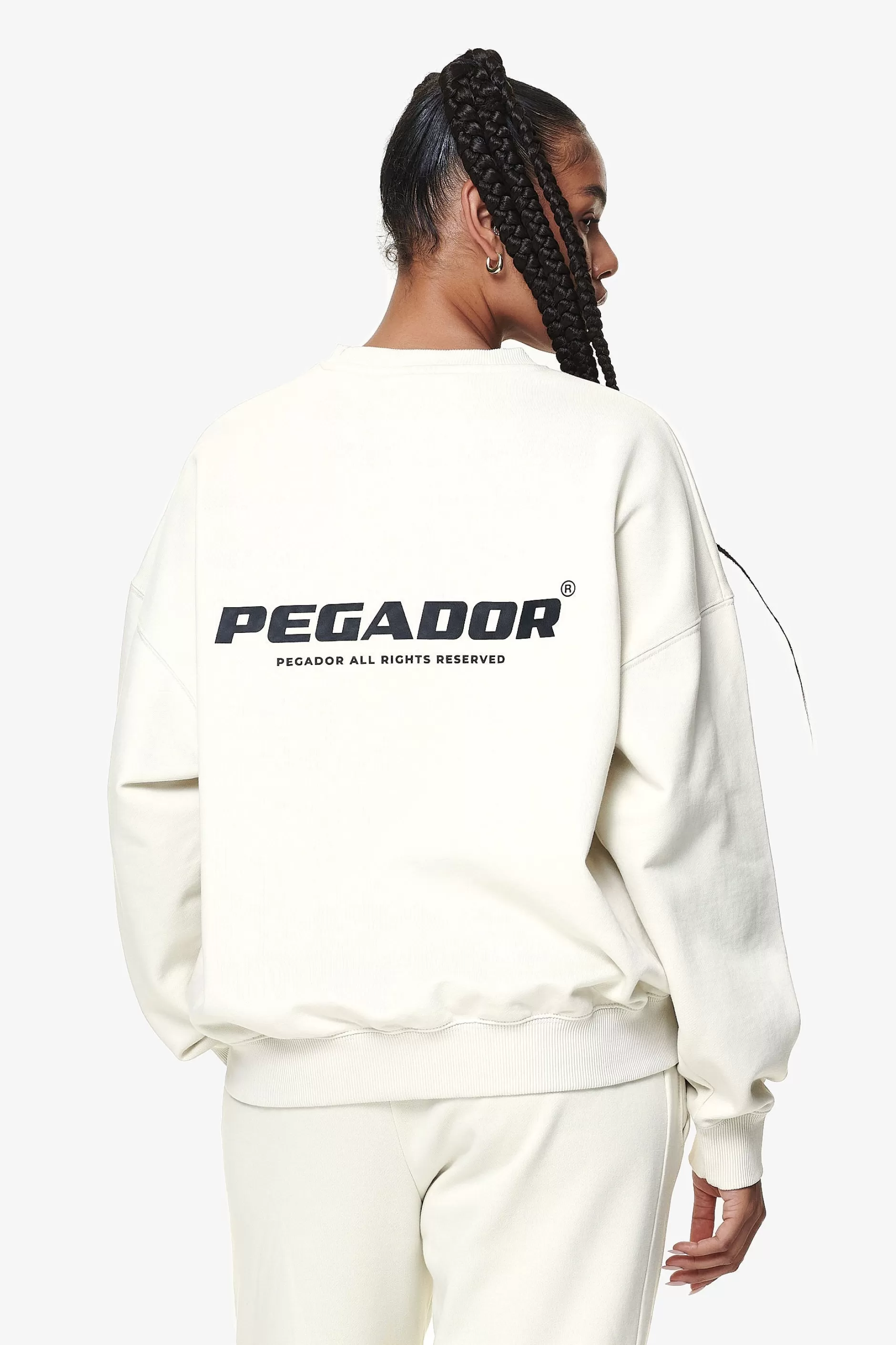 Aelva Logo Heavy Oversized Crew Neck -Pegador Fashion