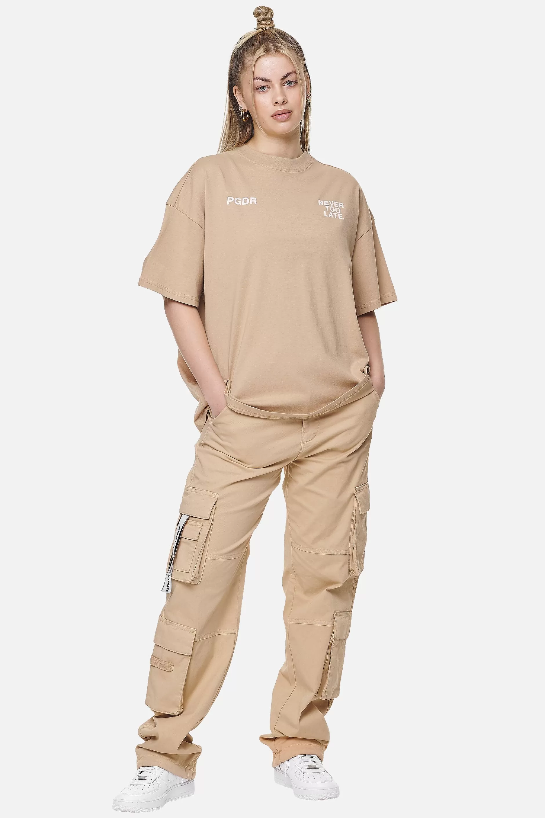 Airville Heavy Oversized Tee Washed Safari Sand-Pegador Best Sale