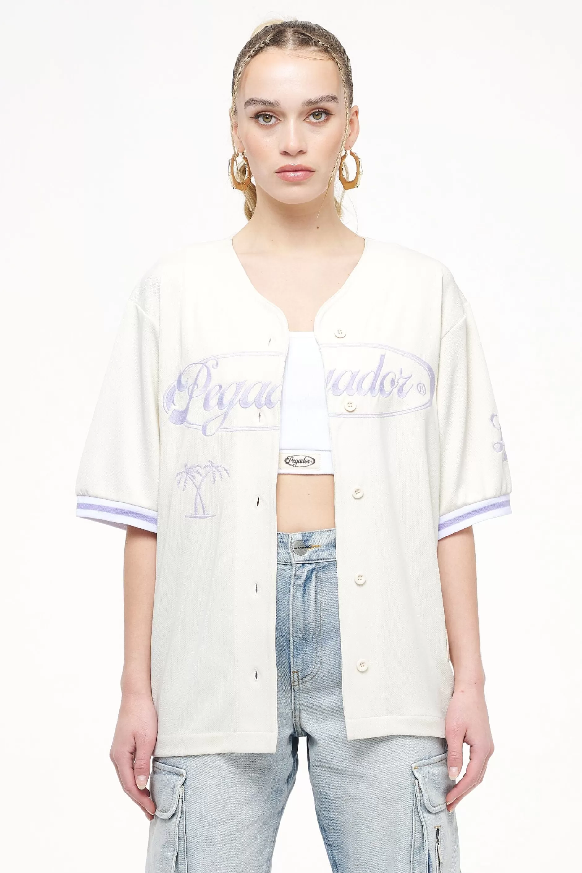 Angeles Oversize Baseball Shirt Angels Cream-Pegador Sale