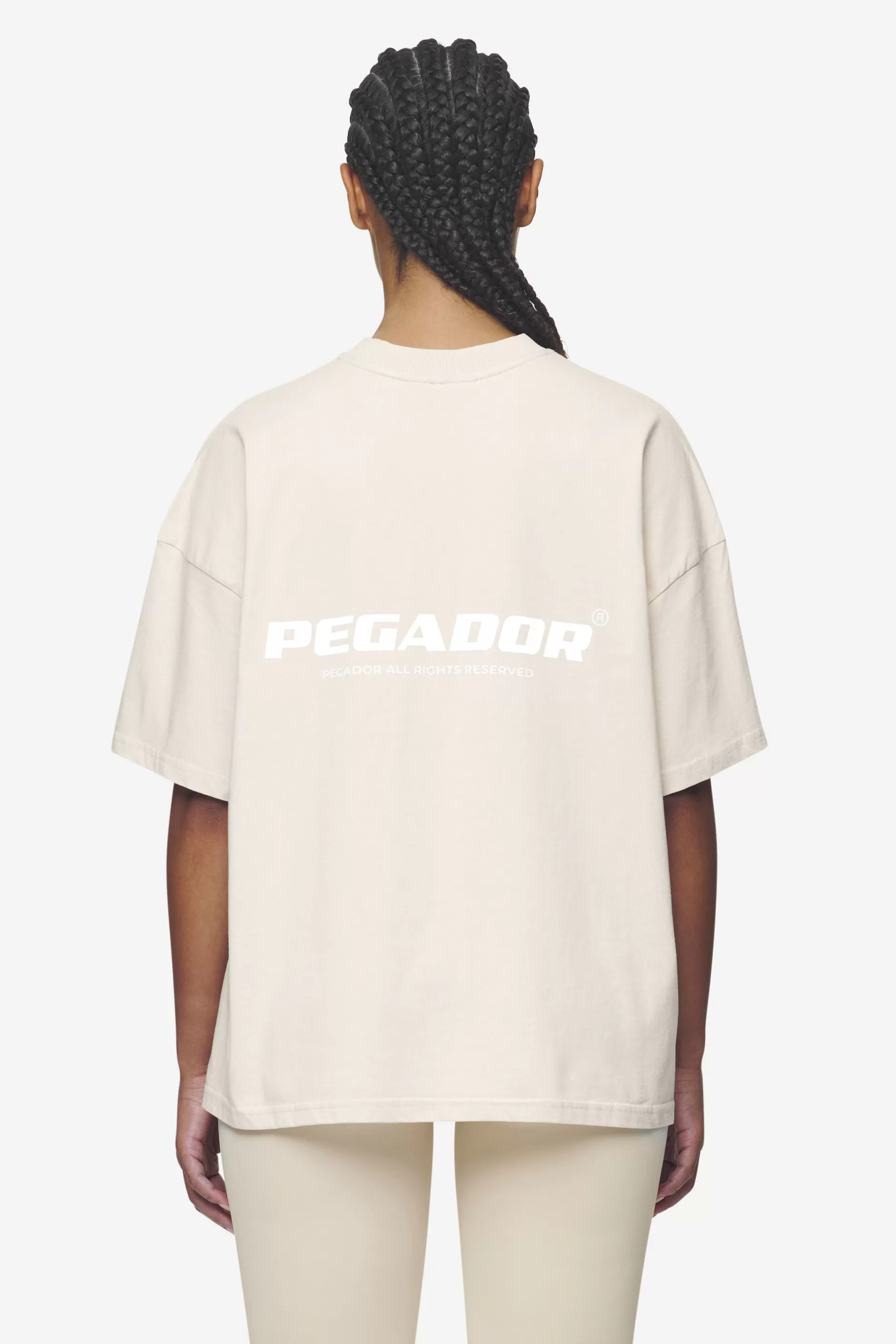 Arendal Logo Heavy Oversized Tee White-Pegador Shop