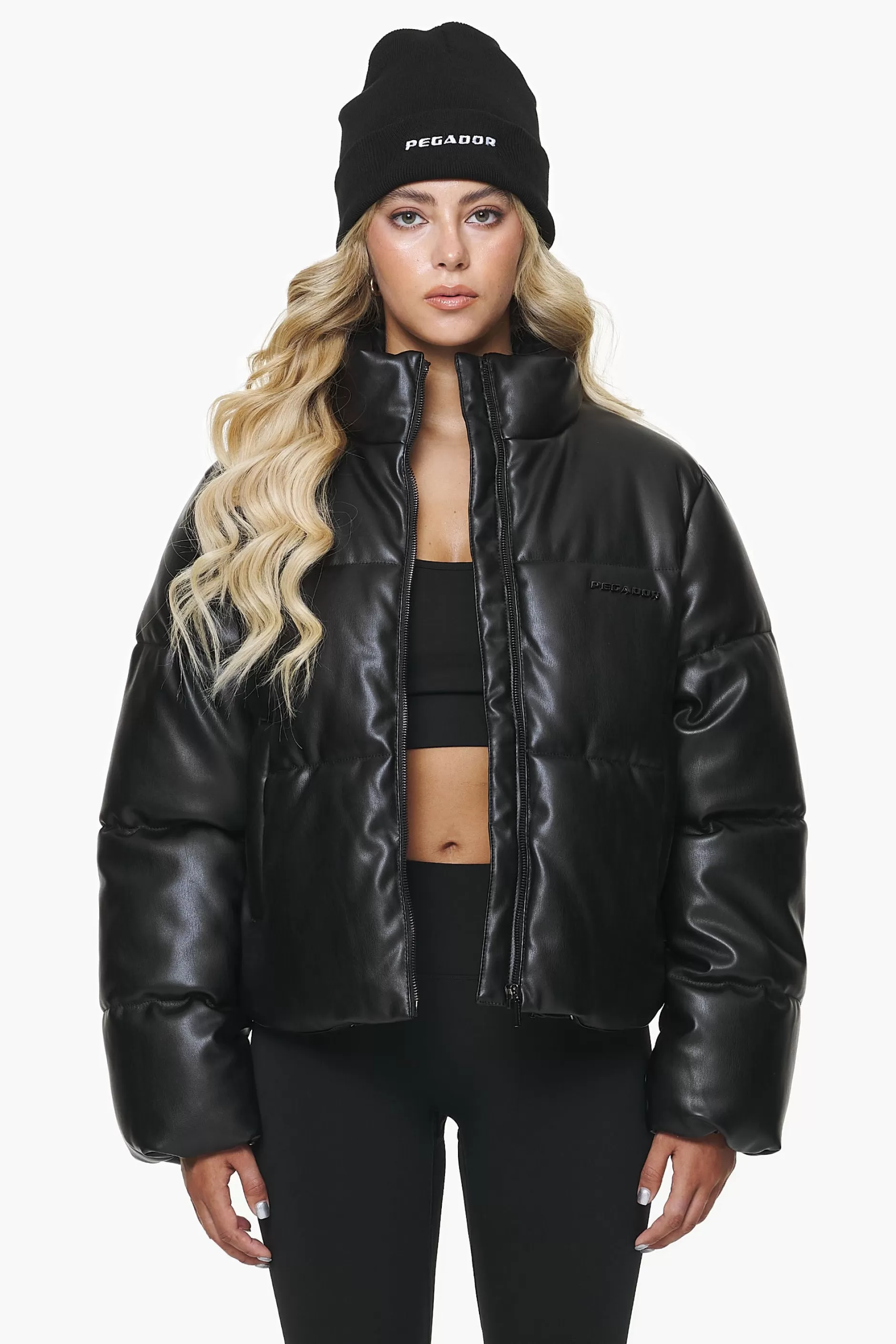 Baker Vegan Leather Puffer Jacket -Pegador Cheap