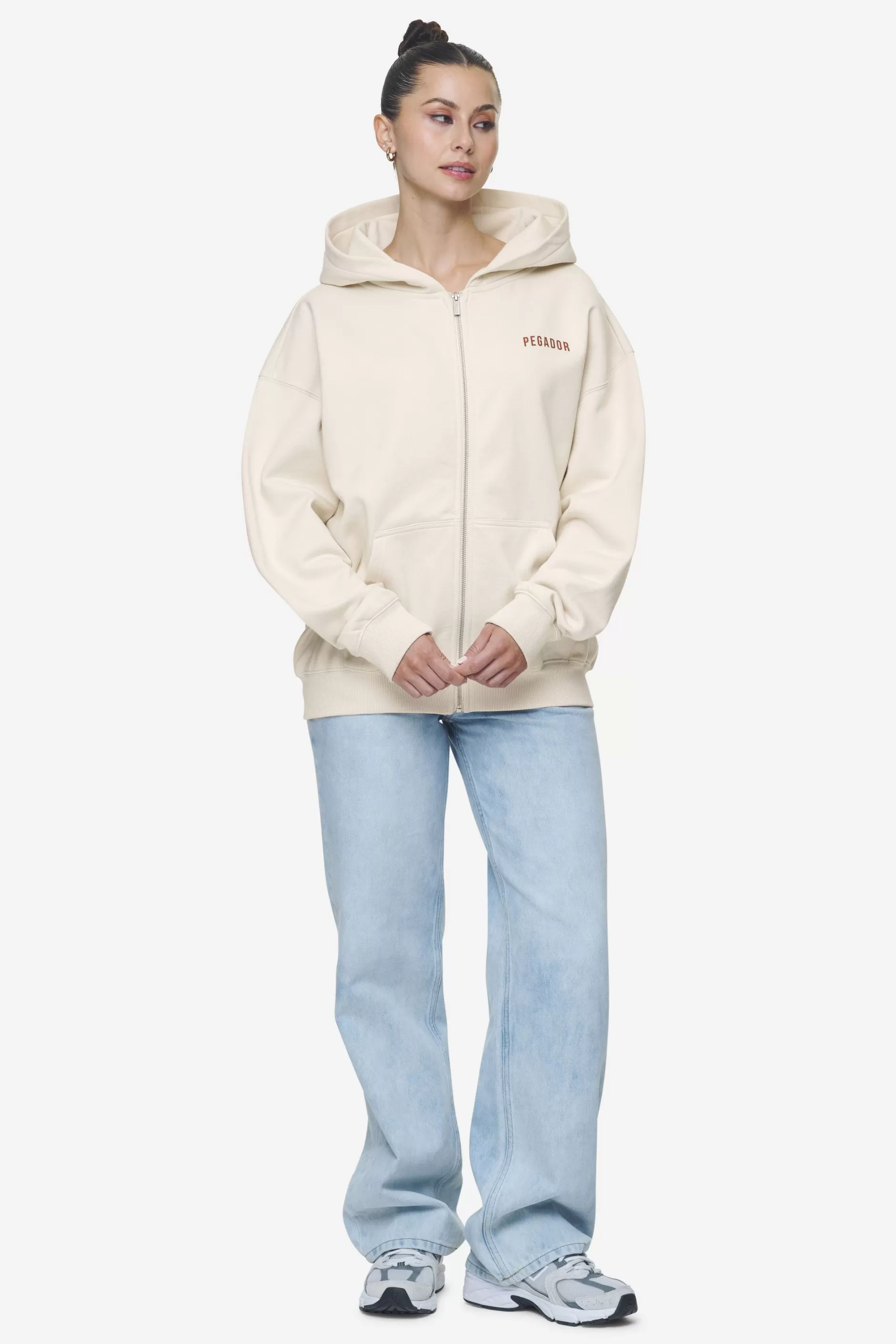 Balari Oversized Sweat Jacket Washed Coast Sand-Pegador Best