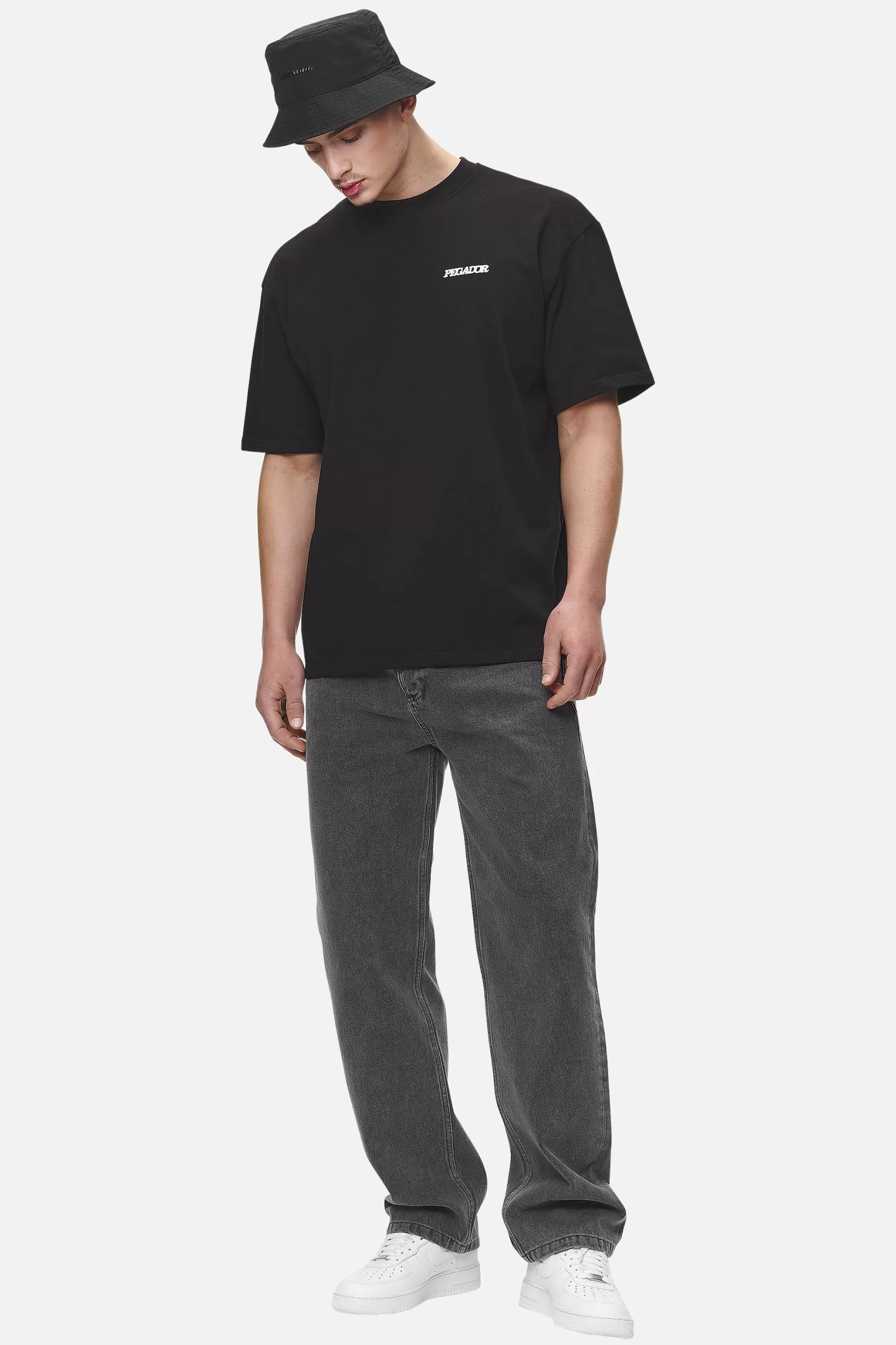 Bass Oversized Tee Washed Black-Pegador Cheap