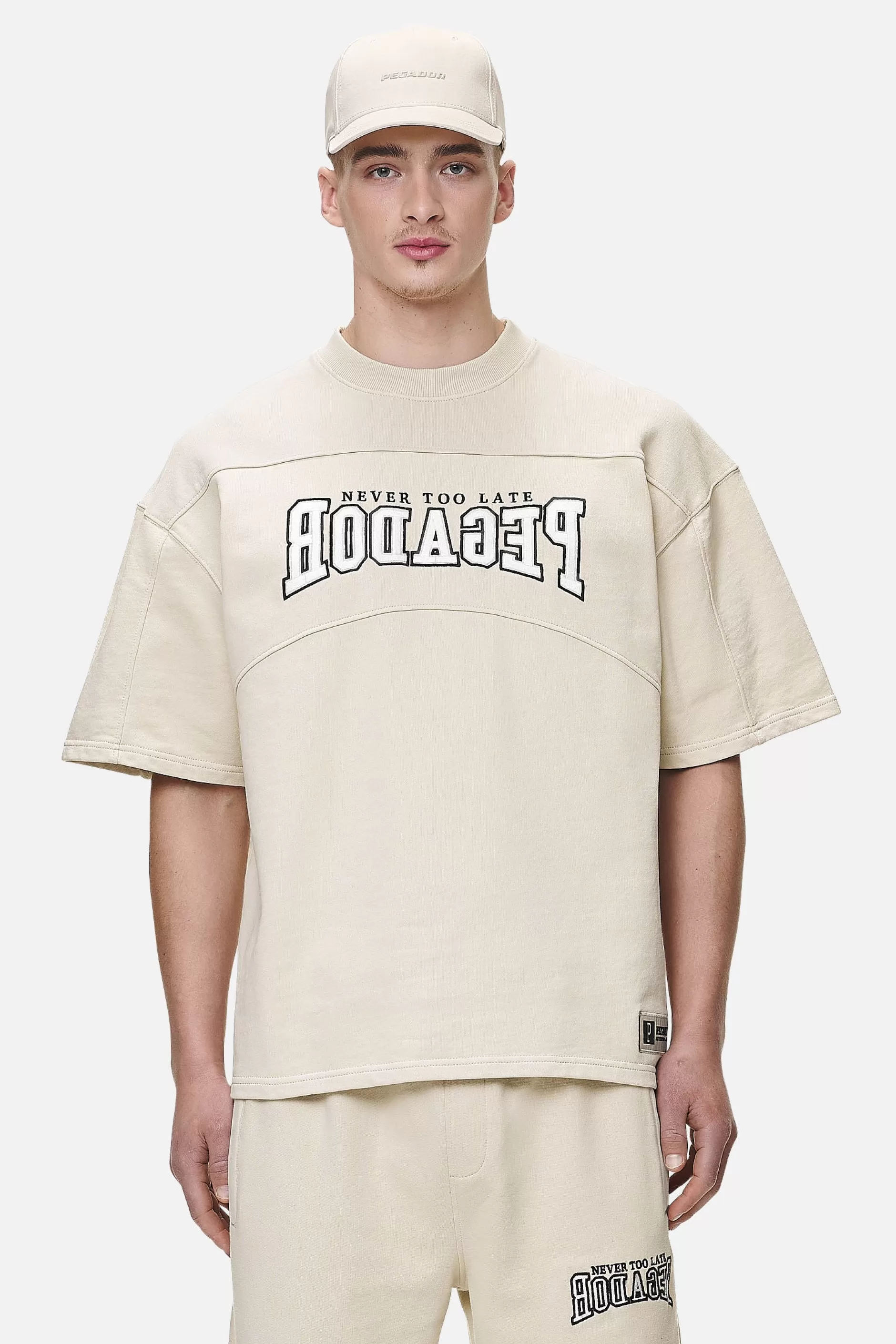 Beech Terry Boxy Tee Washed Desert Sand-Pegador Outlet