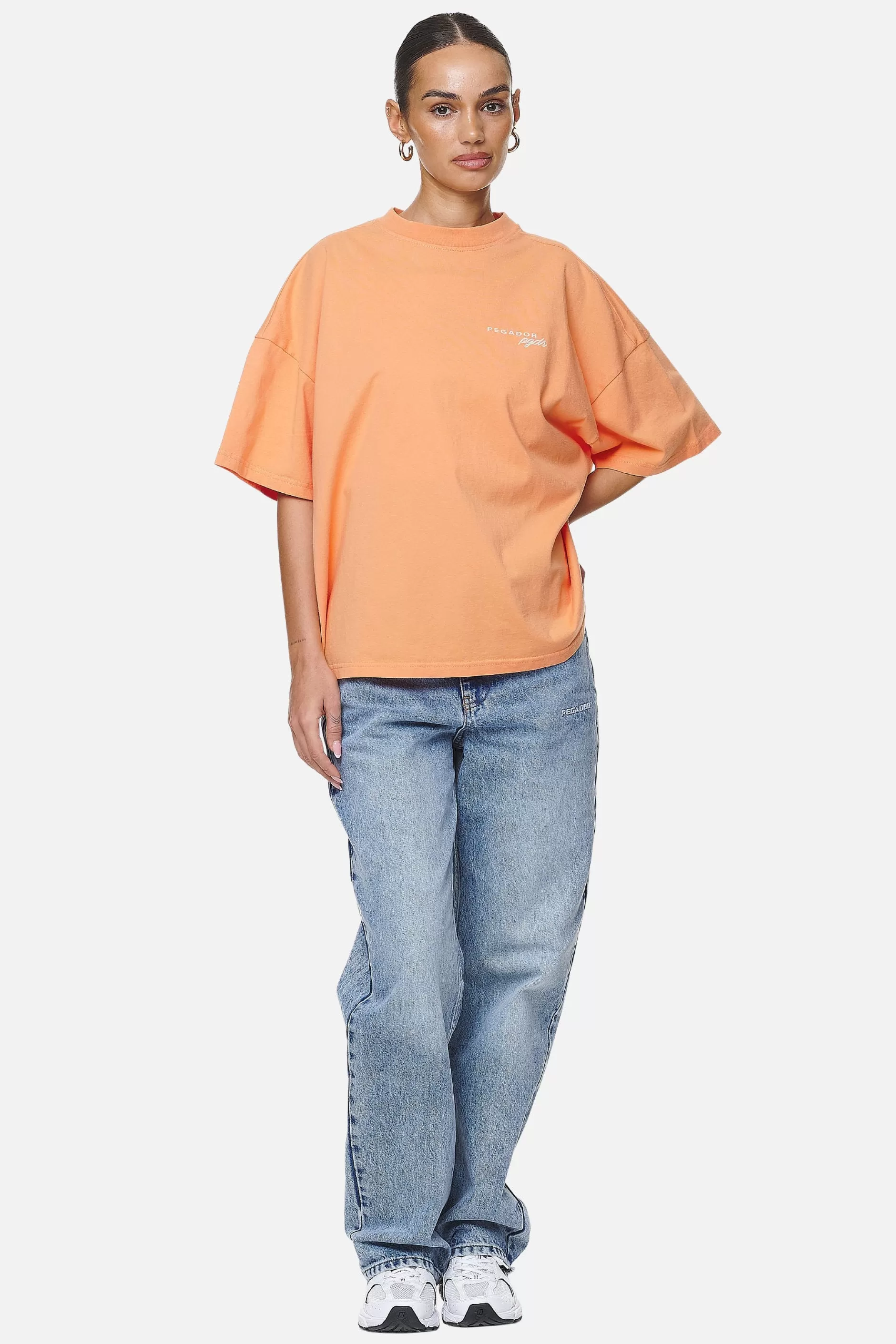 Berri Heavy Oversized Tee Washed Apricot-Pegador Outlet