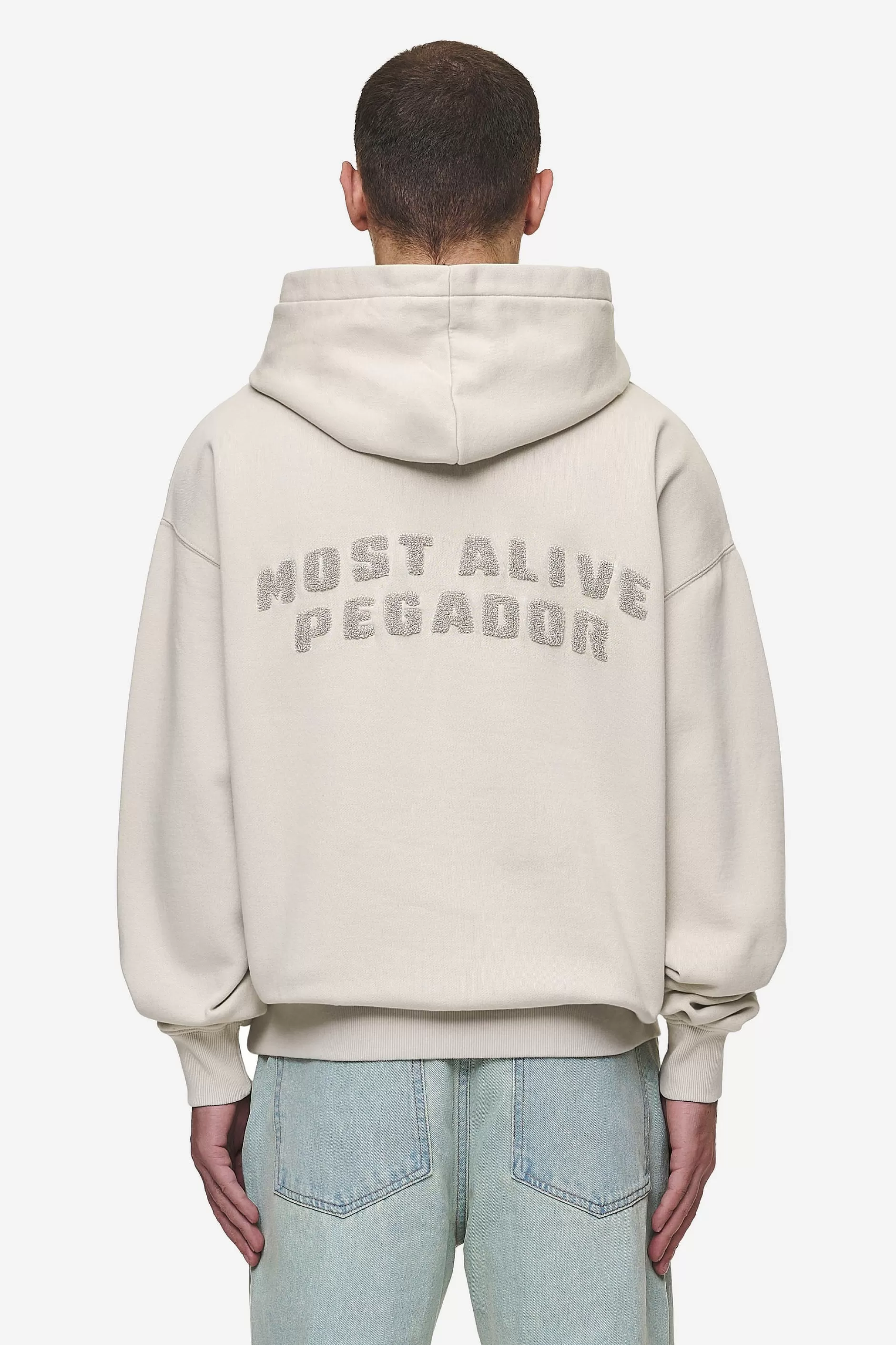 Buford Oversized Hoodie Washed Light Beige-Pegador Online