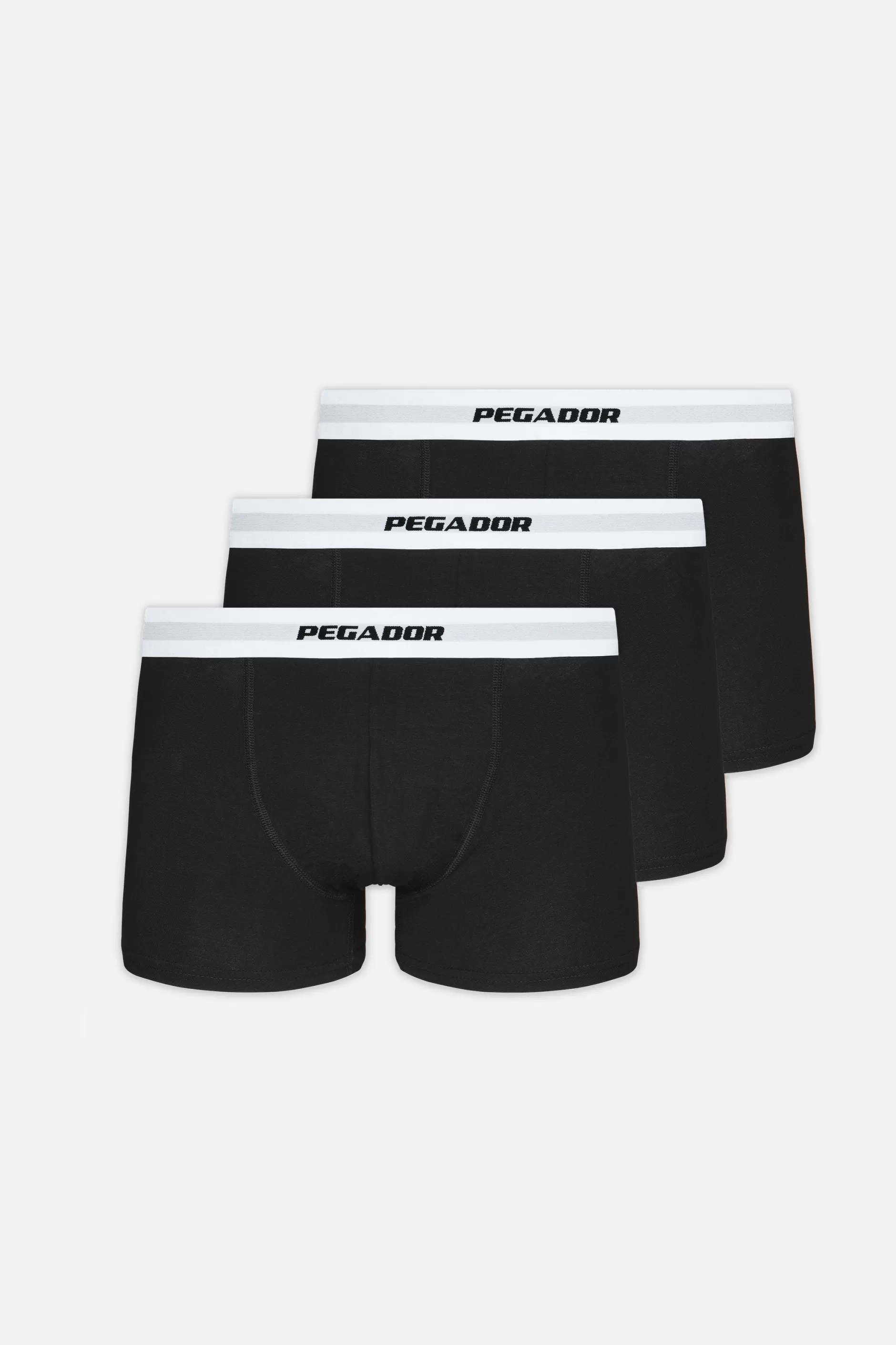 Camino Boxershorts Single Logo 3 Pack Black White-Pegador Best Sale