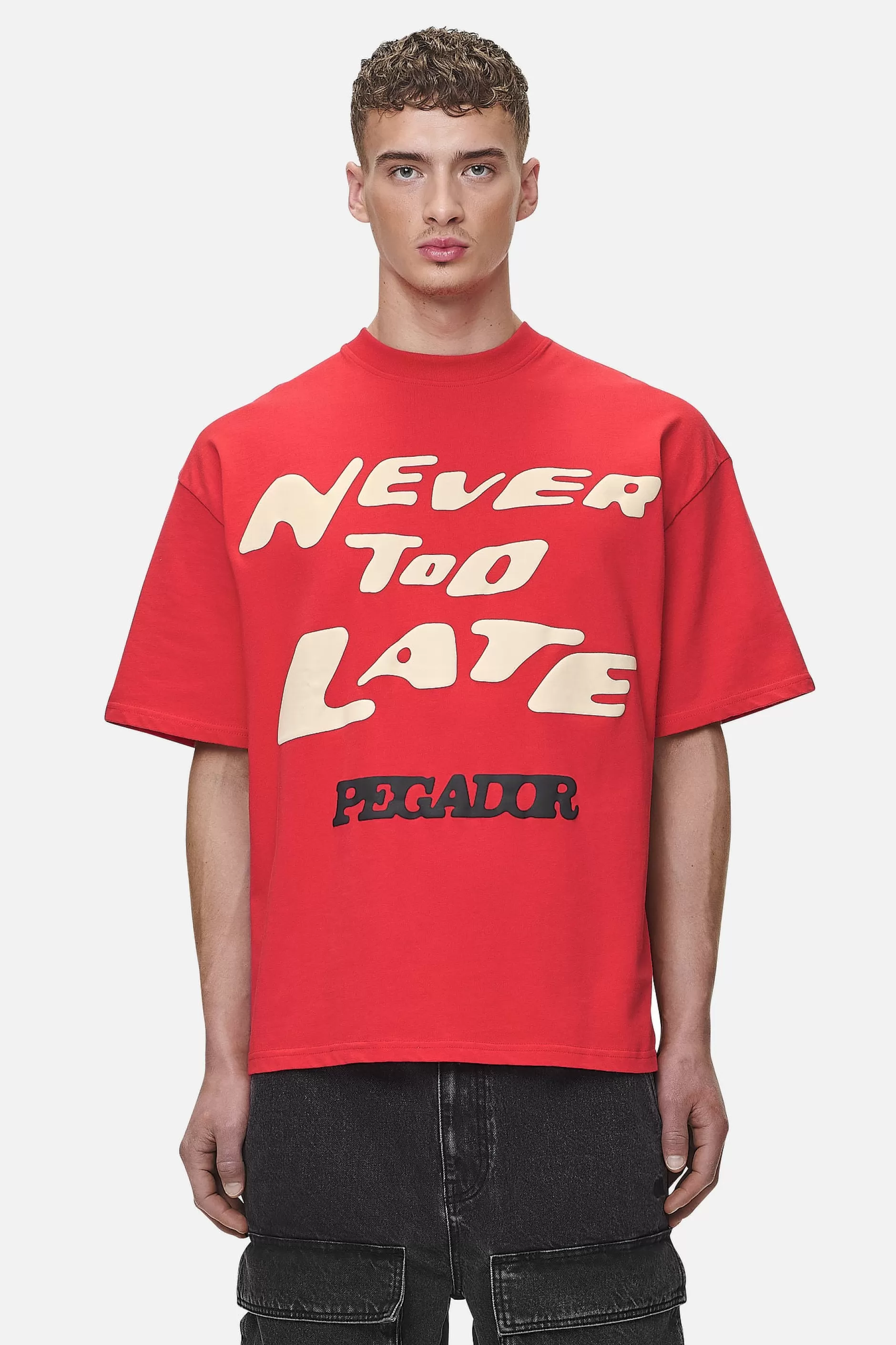 Corey Boxy Tee Washed Red-Pegador Store