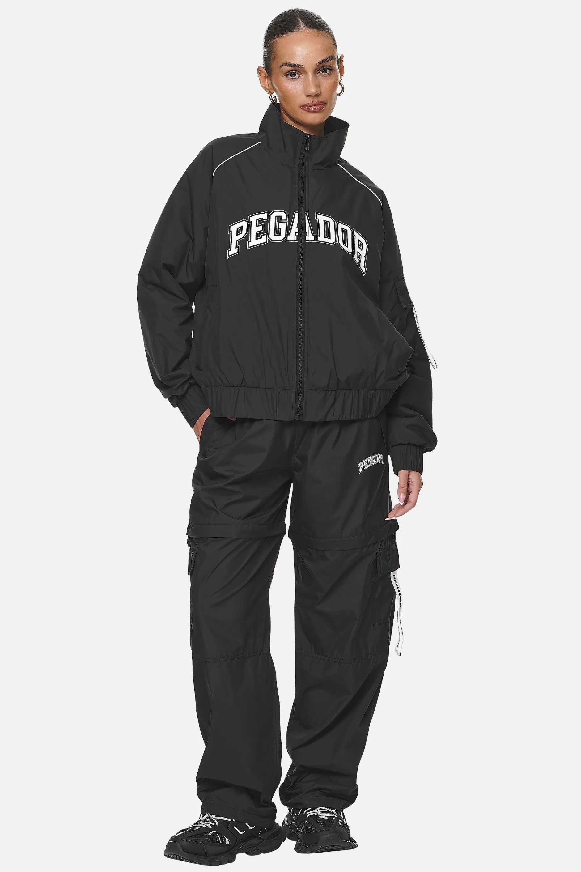 Dalga Tracksuit Zip Pants 2 In 1 Black-Pegador Hot