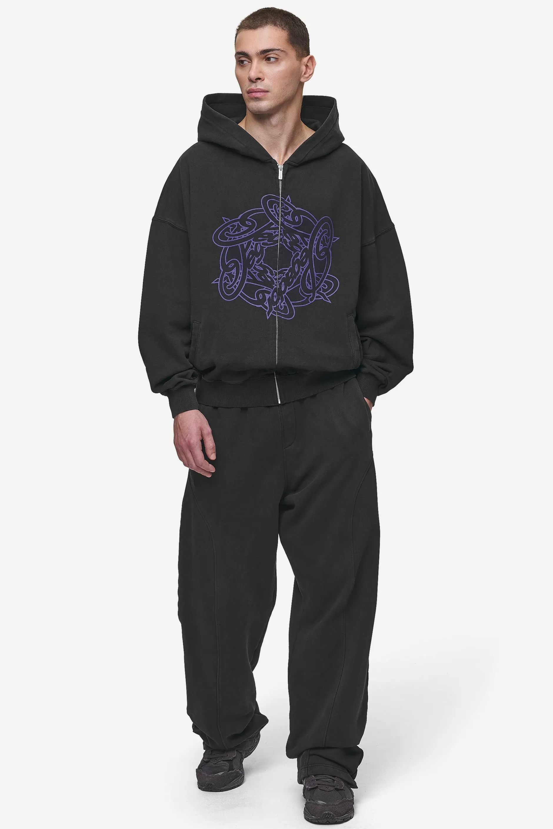 Dalk Boxy Sweat Jacket Vintage Black-Pegador Best