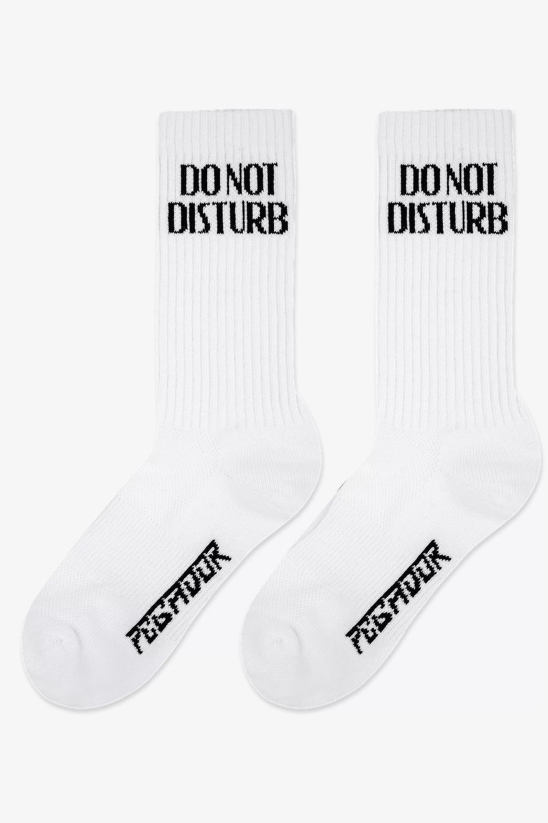 Do Not Disturb Socks White Black-Pegador Discount