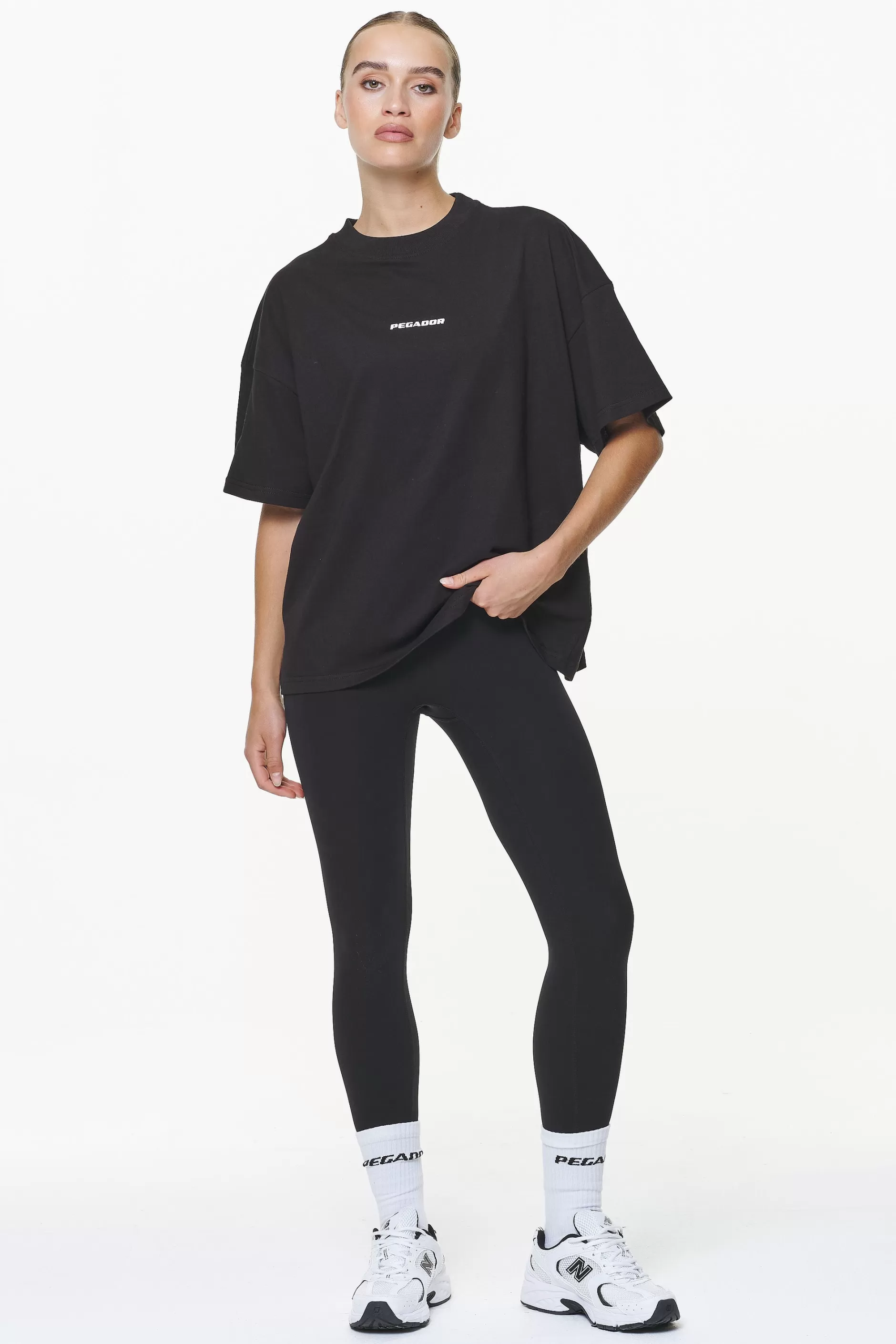 Dorothy Heavy Oversized Tee Black-Pegador Cheap