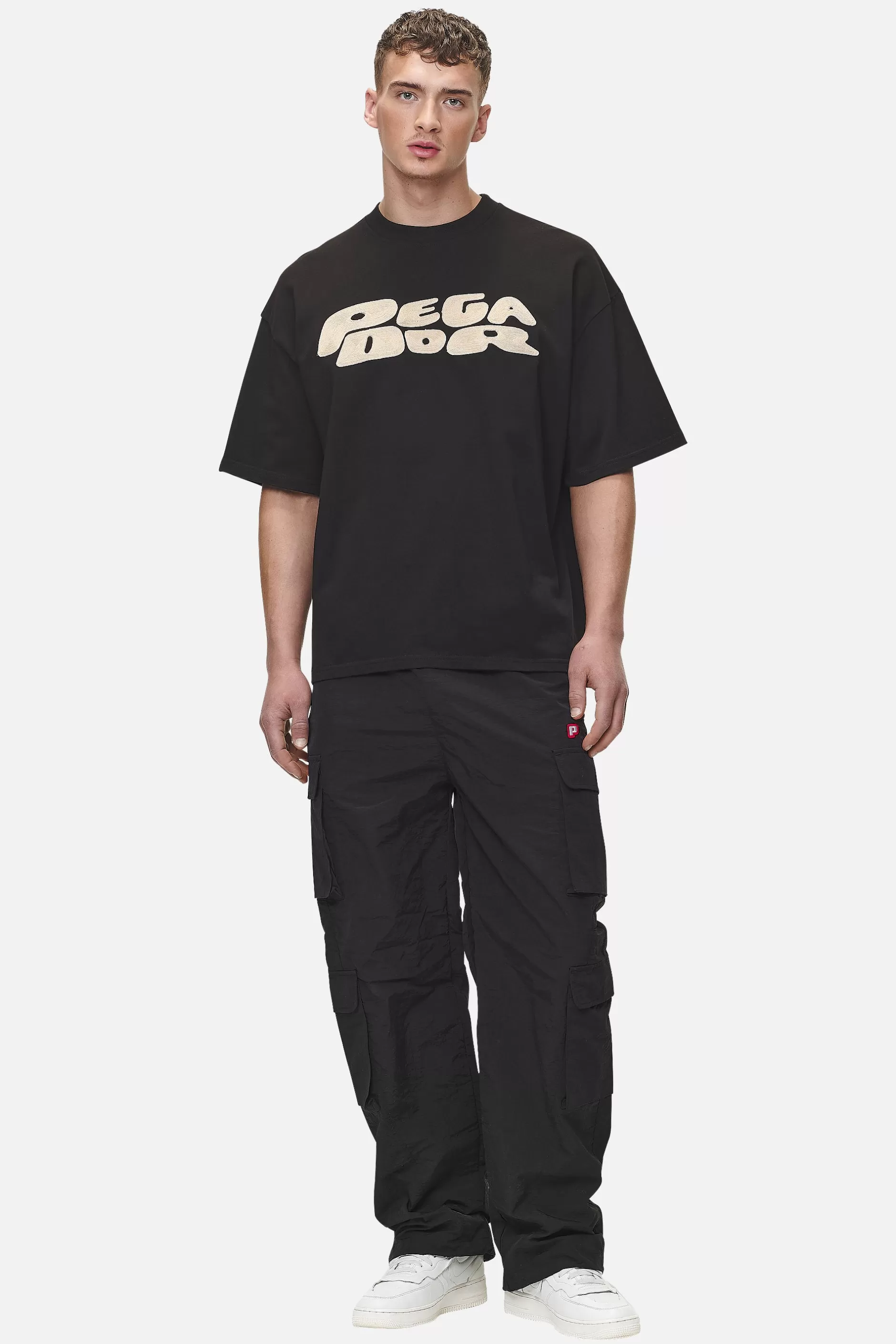 Drew Boxy Tee Washed Black-Pegador Fashion