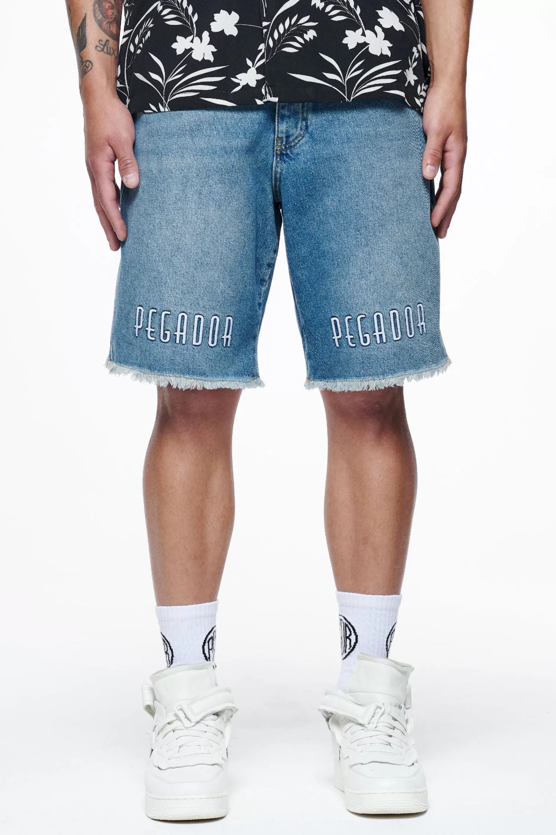Elder Jeans Shorts Washed Vintage Blue-Pegador Cheap