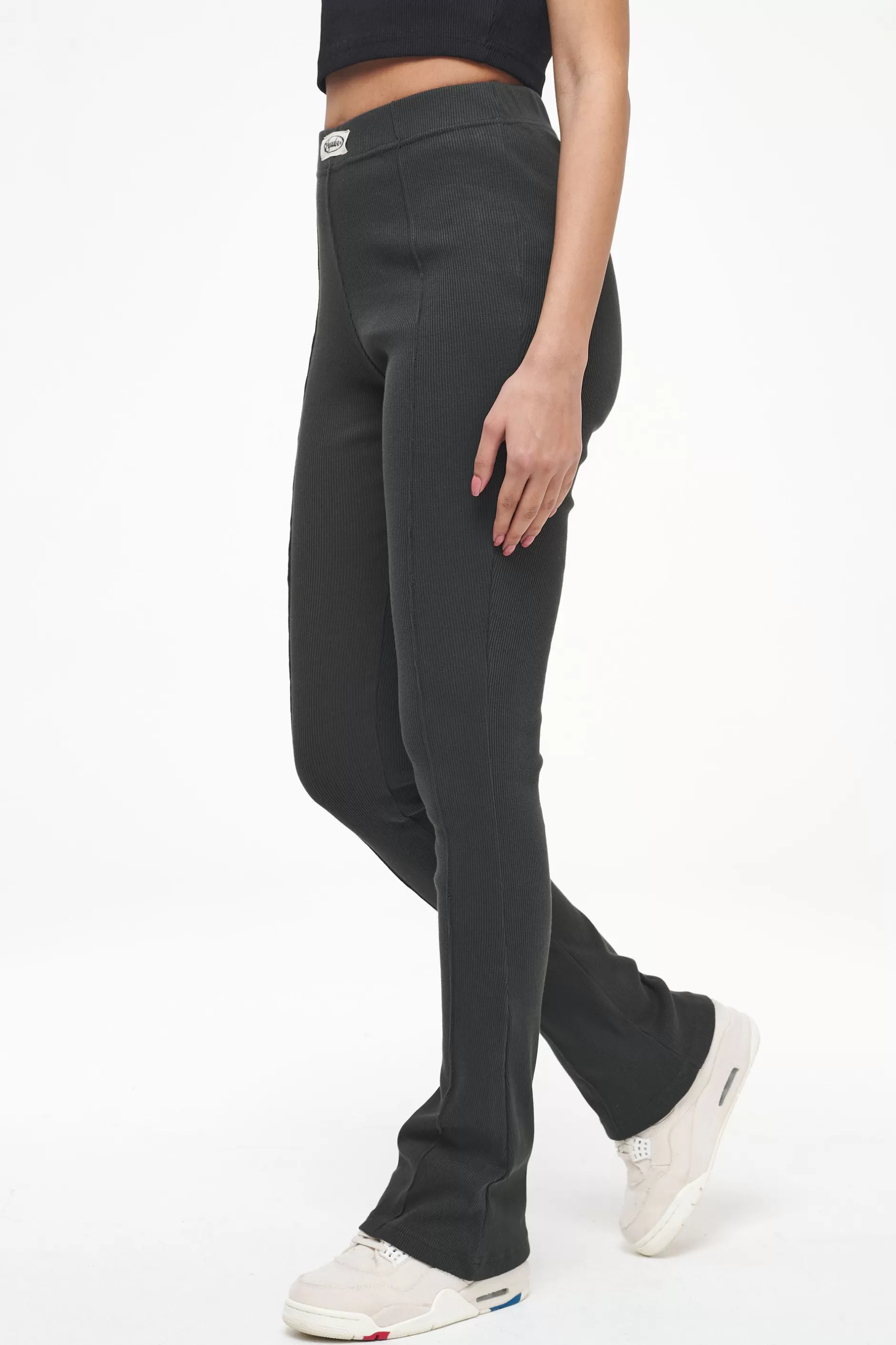 Elida Rib Hip Strap Flared Leggings -Pegador Best