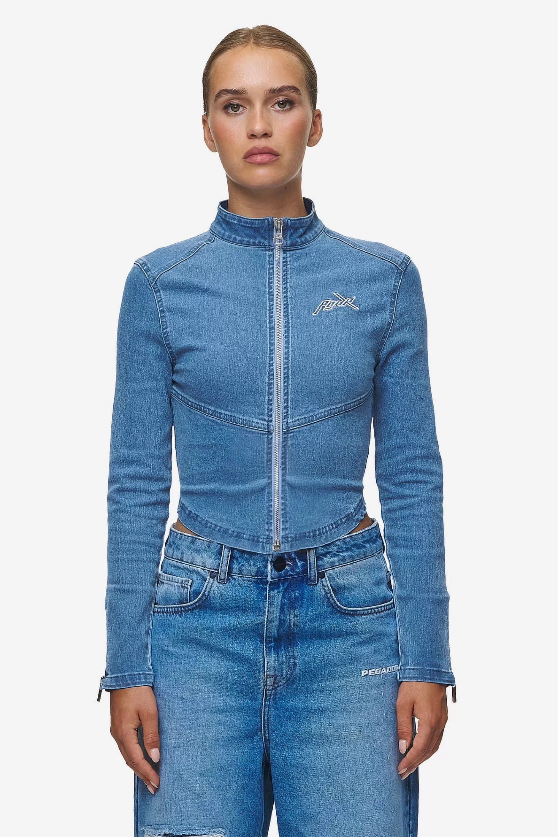 Elly Denim Biker Jacket -Pegador Best Sale