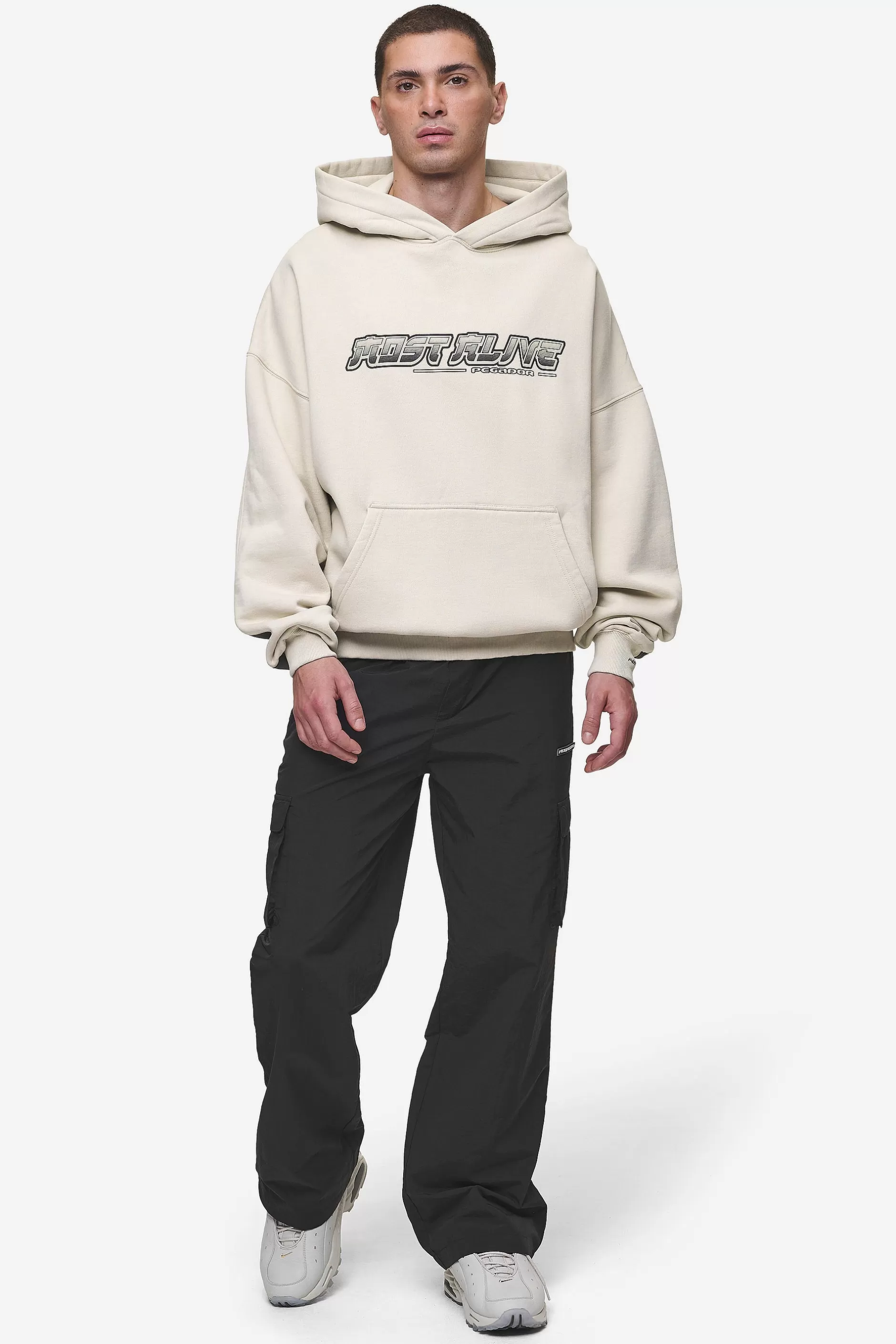 Enrith Boxy Hoodie Washed Light Beige-Pegador Clearance