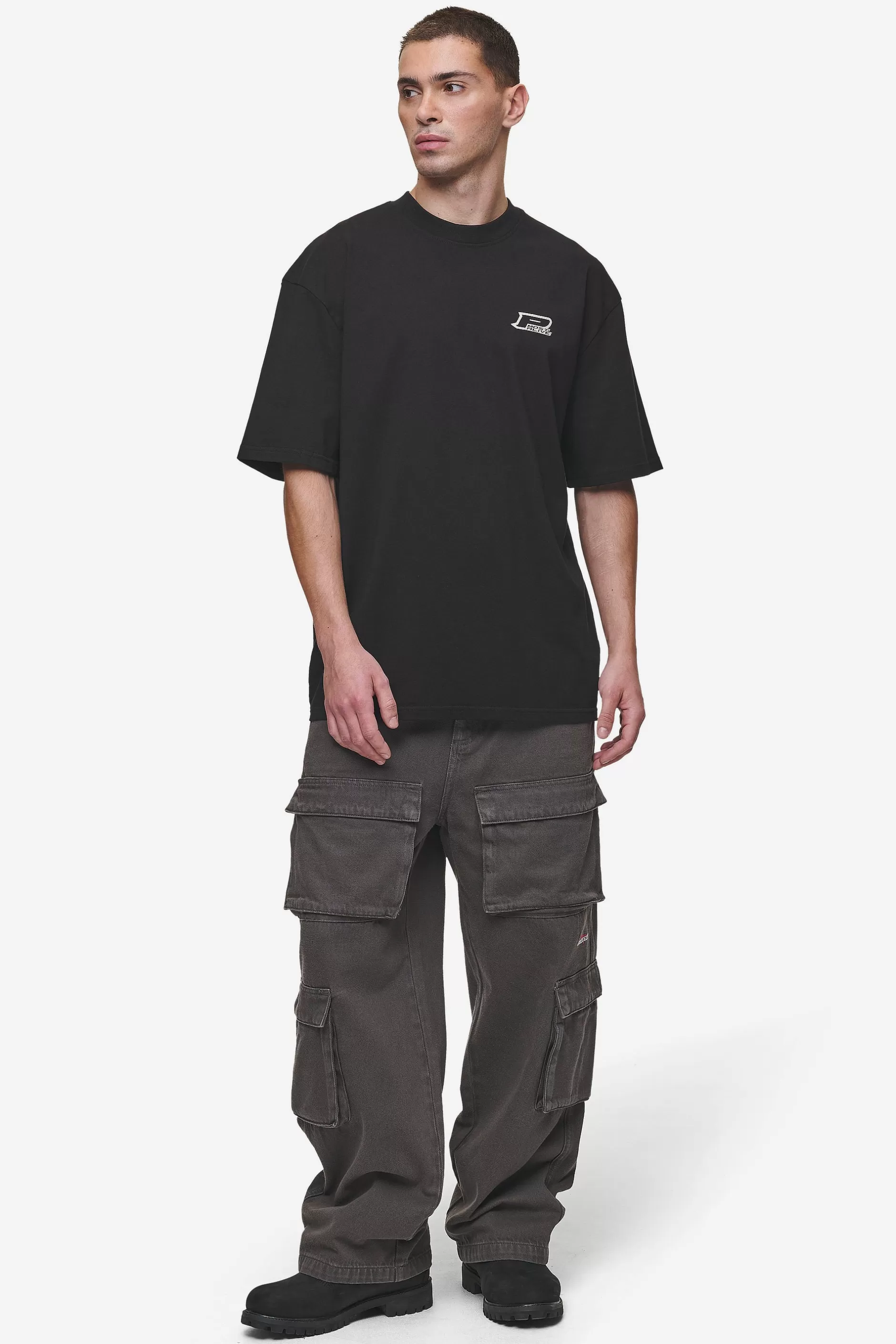 Fox Oversized Tee Washed Black-Pegador Hot