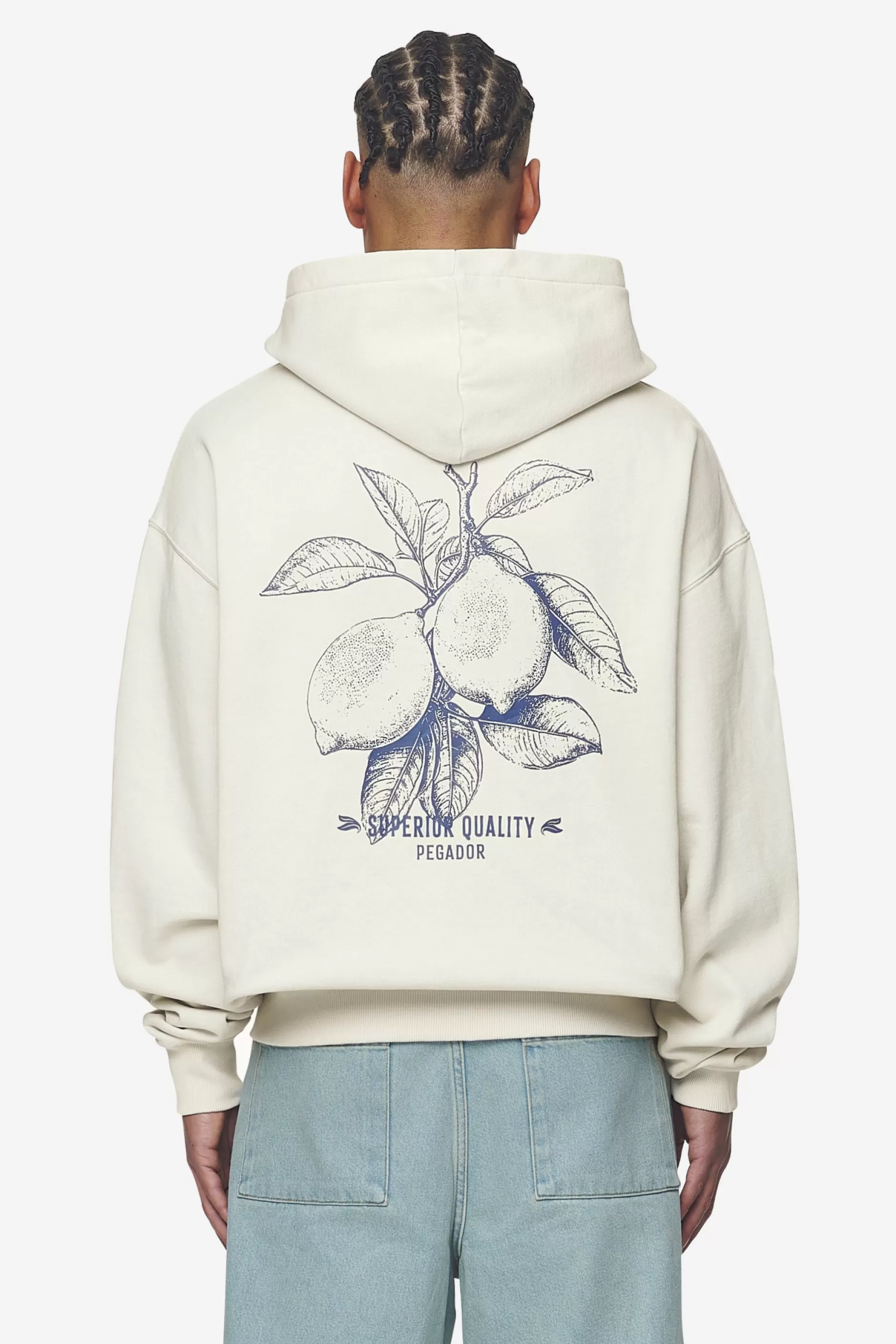 Goret Oversized Sweat Jacket Washed Salty Cream-Pegador Best Sale