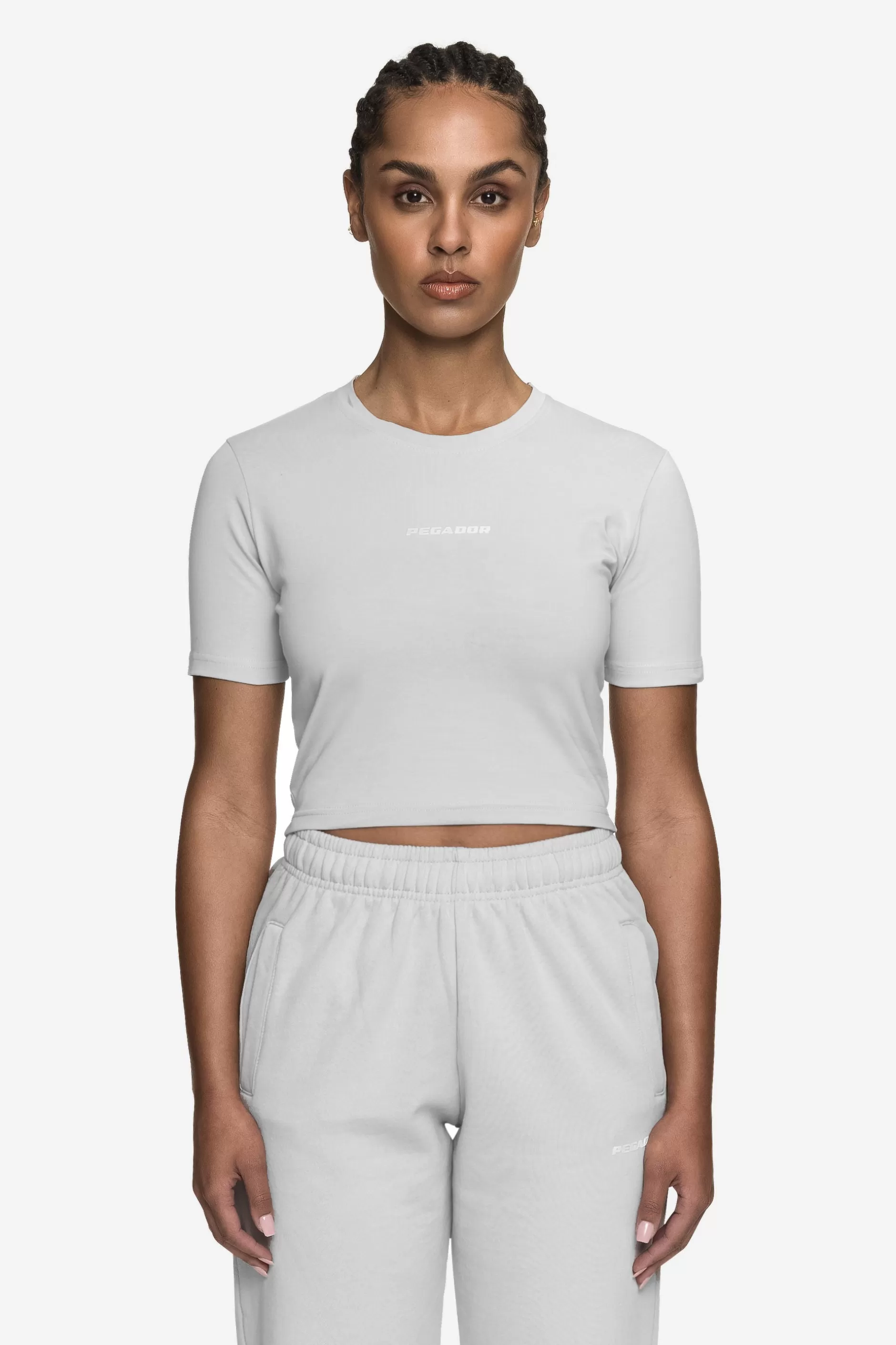 Ines Cropped Baby Tee White Gum-Pegador Shop