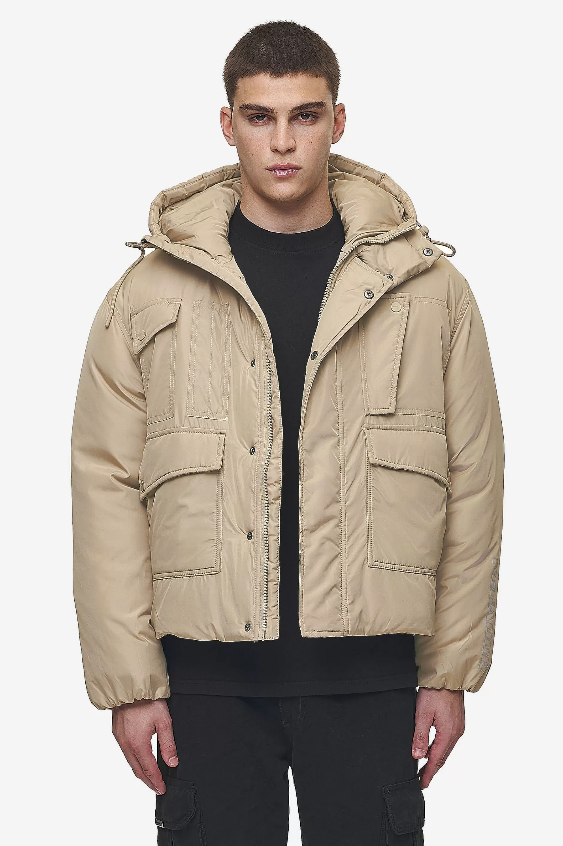 Jean Utility Puffer Jacket Sand-Pegador Clearance