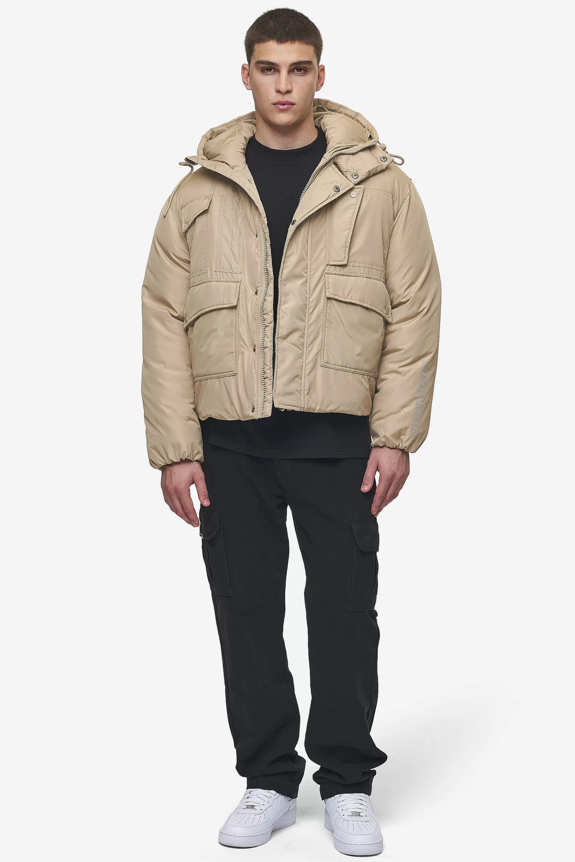 Jean Utility Puffer Jacket Sand-Pegador Clearance