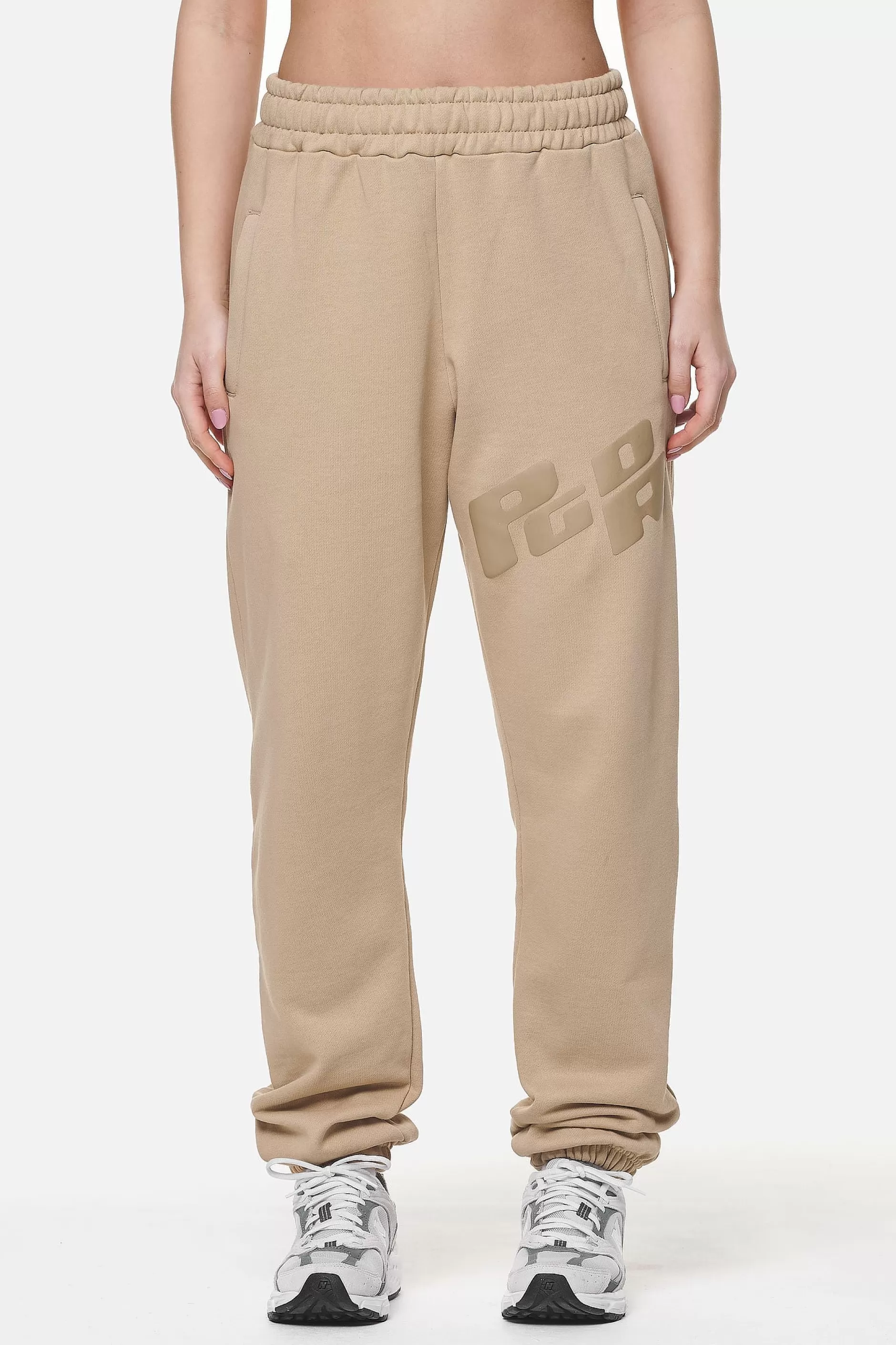 Julago High Waisted Sweat Pants Washed Safari Sand-Pegador Sale