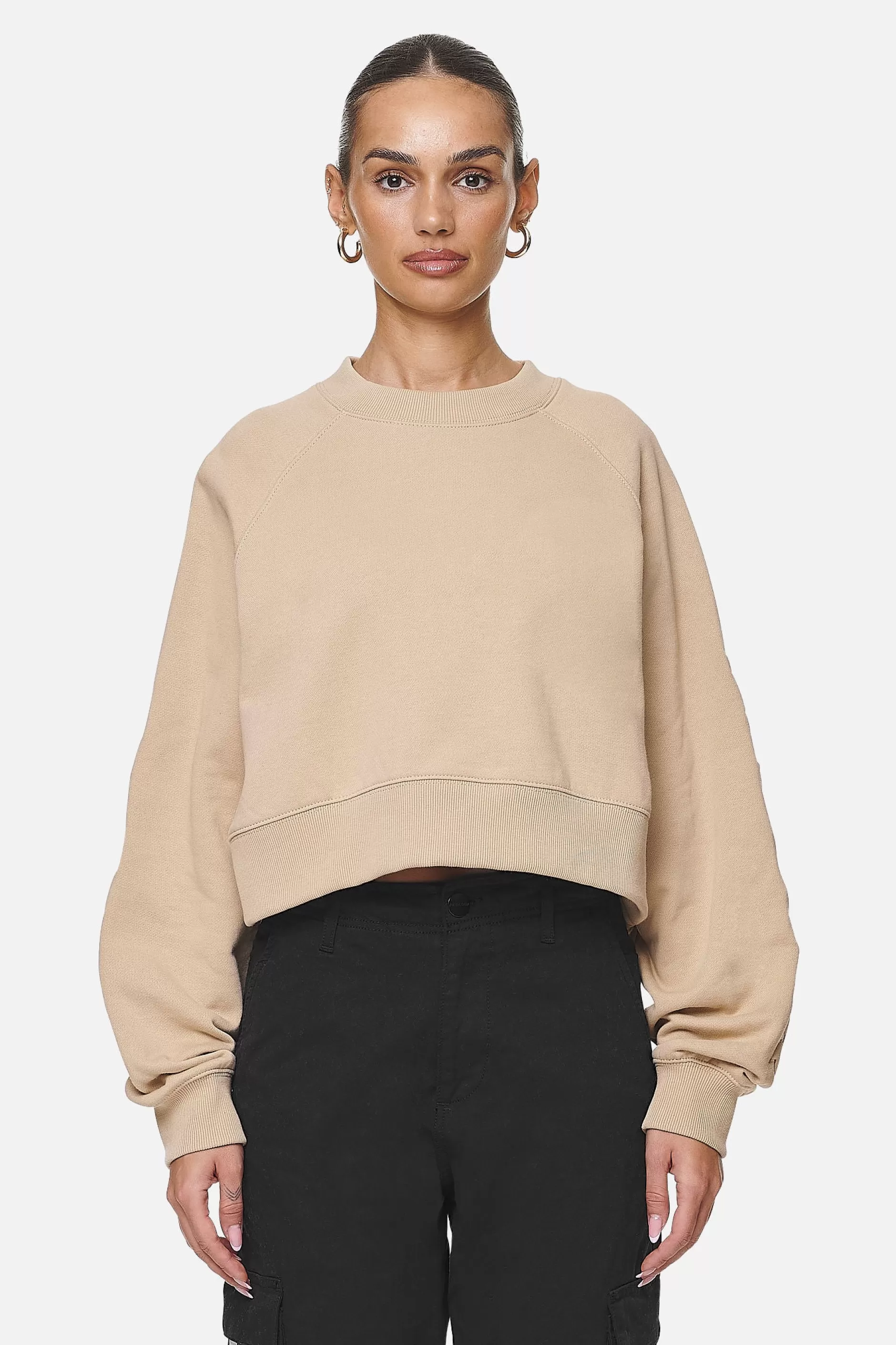 Kintore Cropped Oversized Raglan Sweater -Pegador Discount