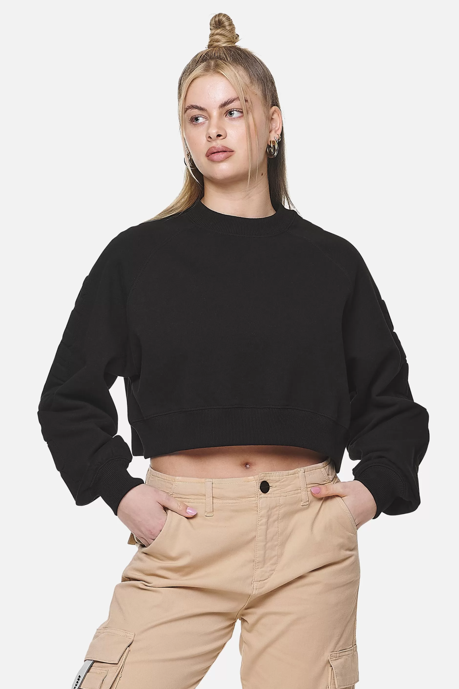 Kintore Cropped Oversized Raglan Sweater -Pegador Fashion