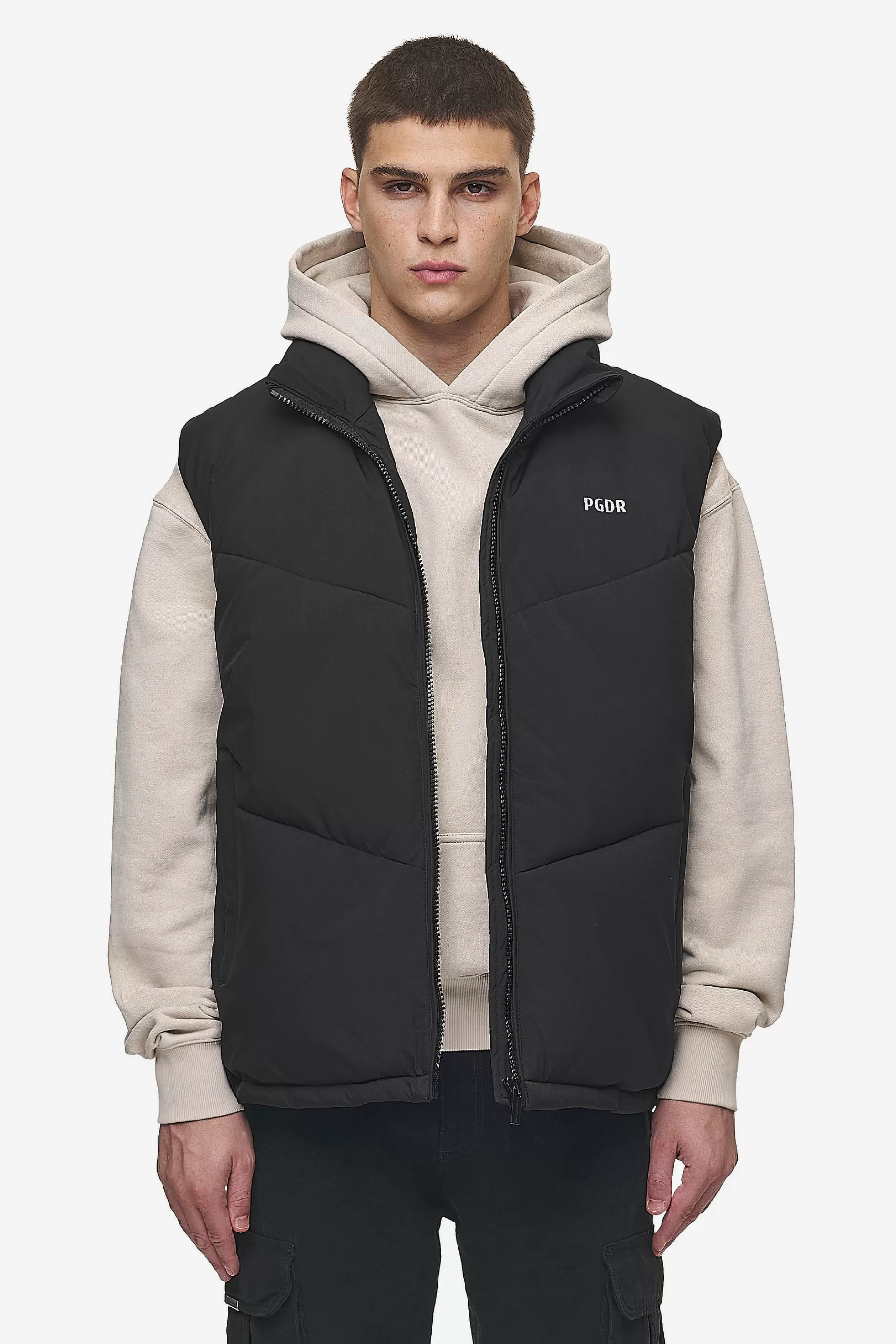 Leddy Oversized Puffer Vest Black-Pegador Discount