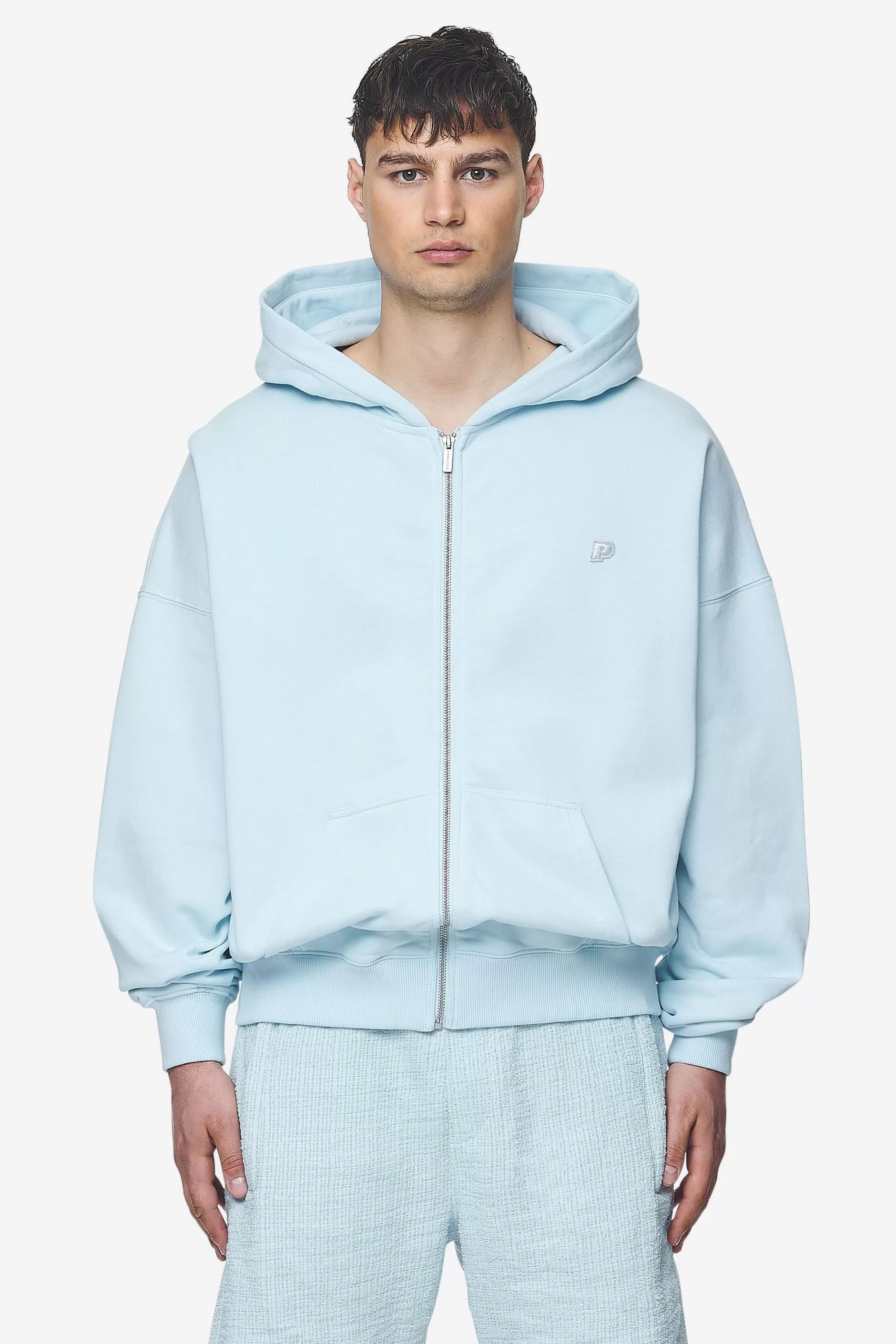 Leono Boxy Sweat Jacket Baby Blue-Pegador Flash Sale