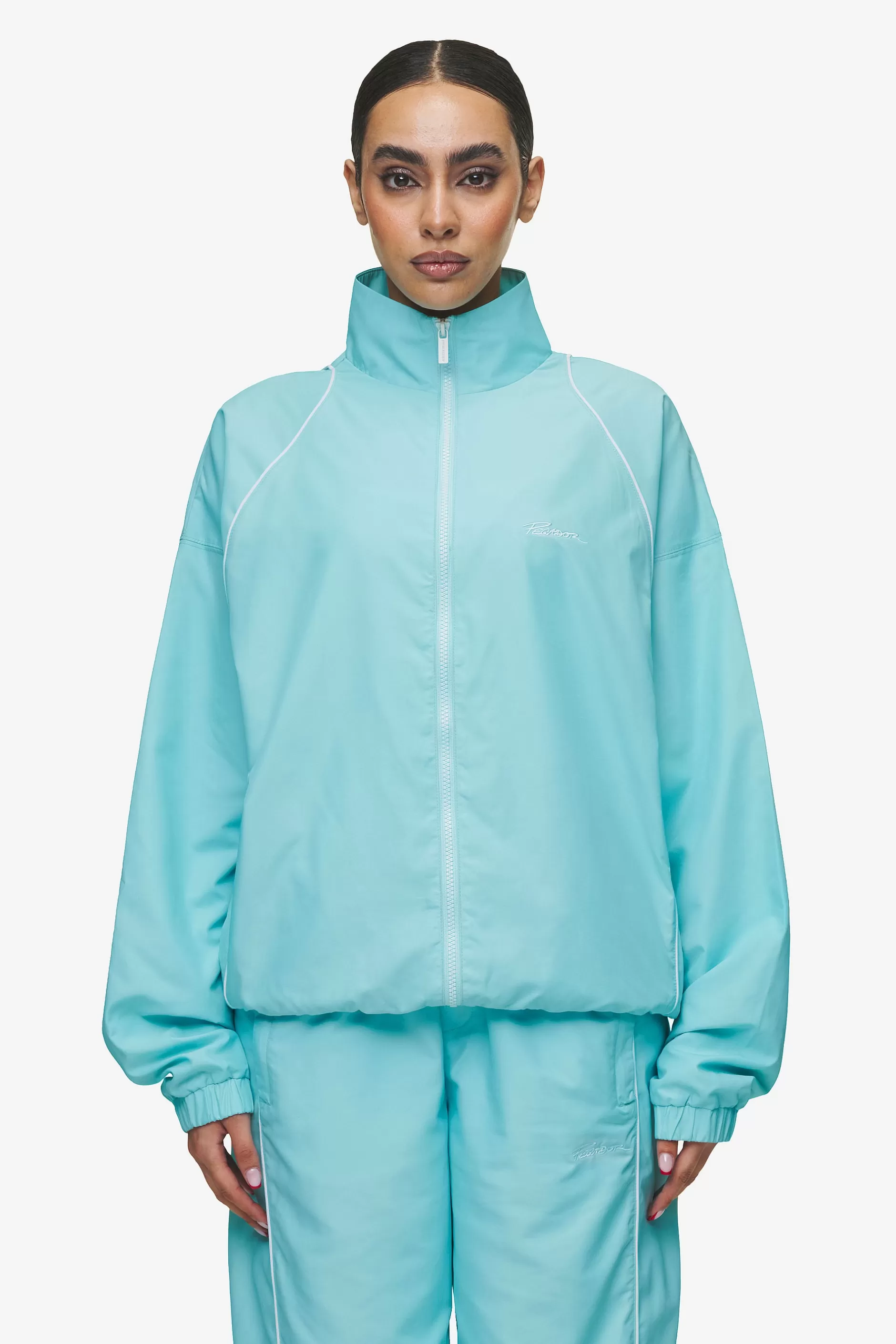 Lincoln Boxy Track Jacket Sky Blue-Pegador Outlet