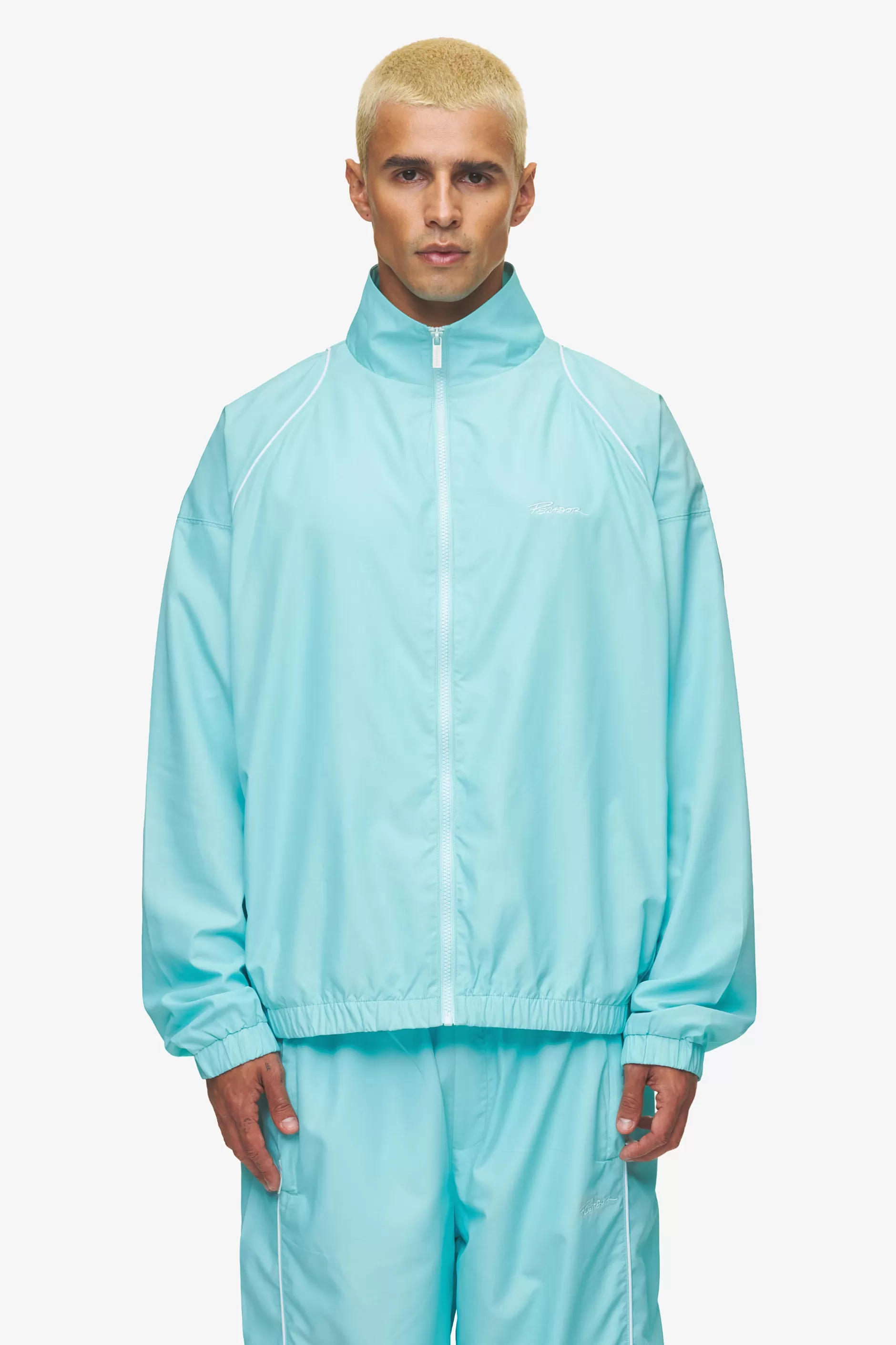 Lincoln Boxy Track Jacket Sky Blue-Pegador Best Sale