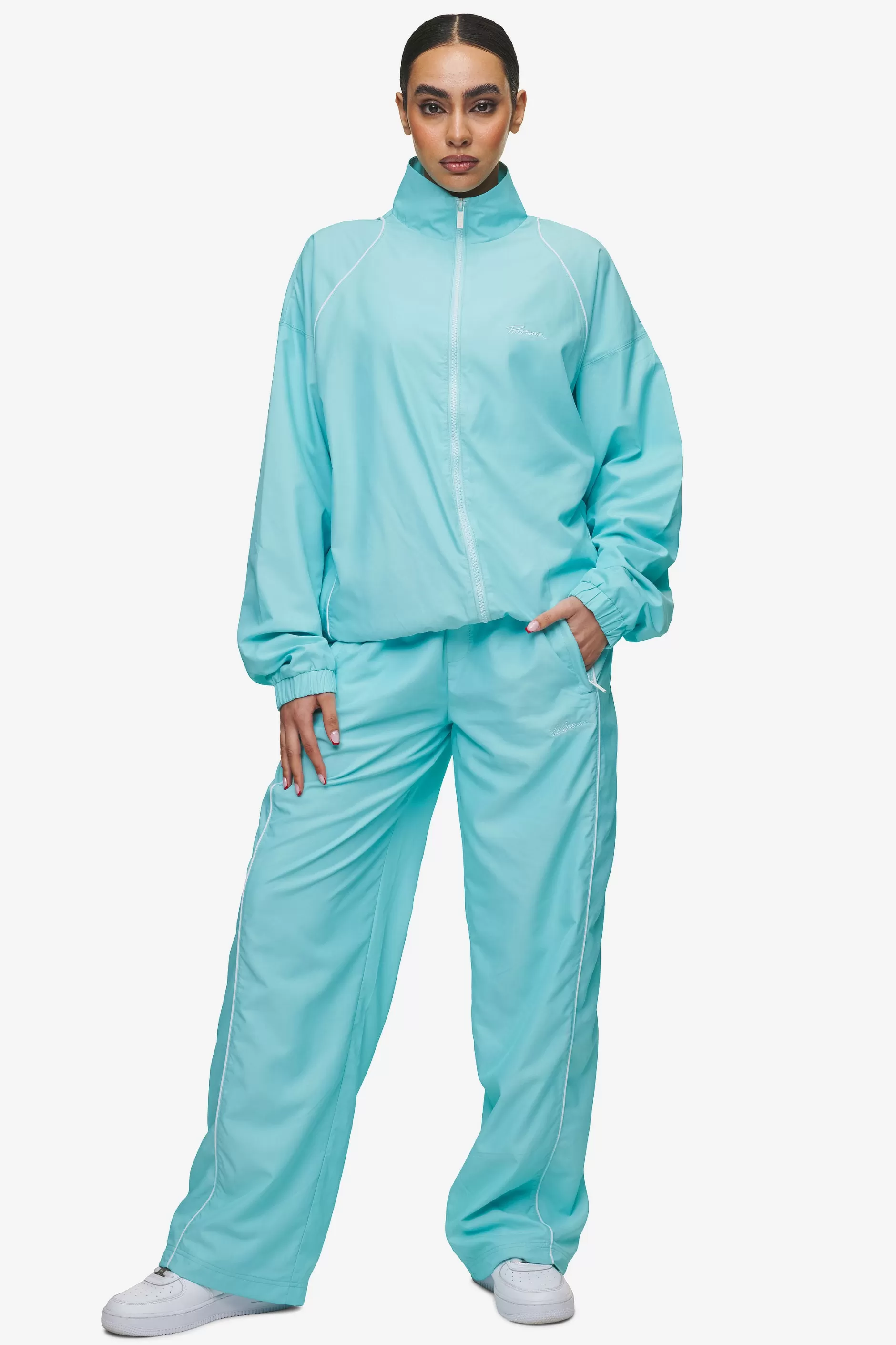 Lincoln Boxy Track Jacket Sky Blue-Pegador Outlet