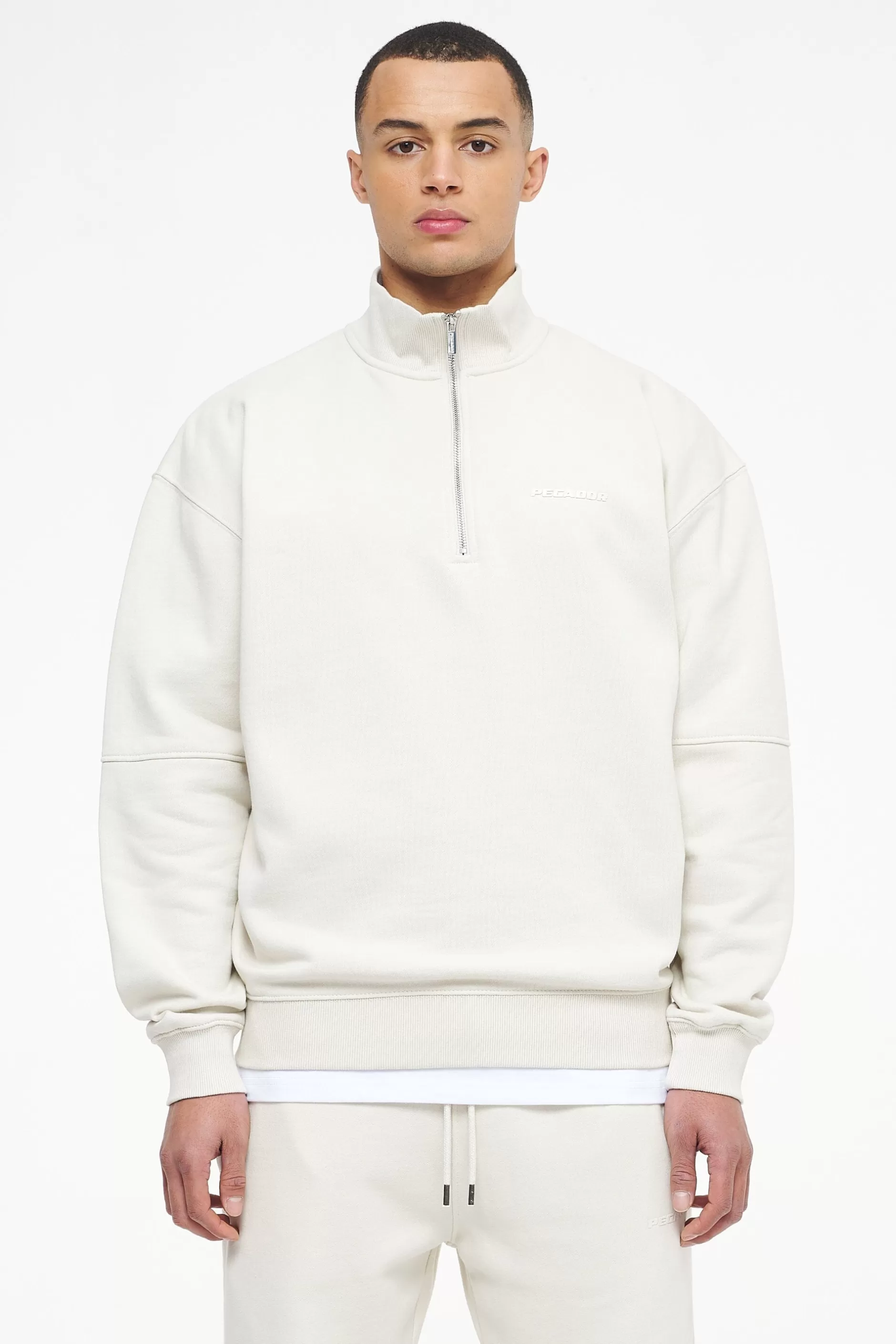 Logo Oversized Halfzip Sweater -Pegador Best