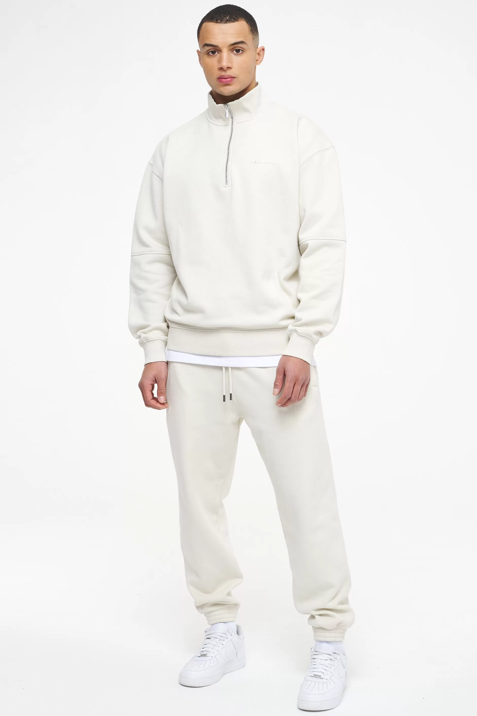Logo Oversized Halfzip Sweater -Pegador Best