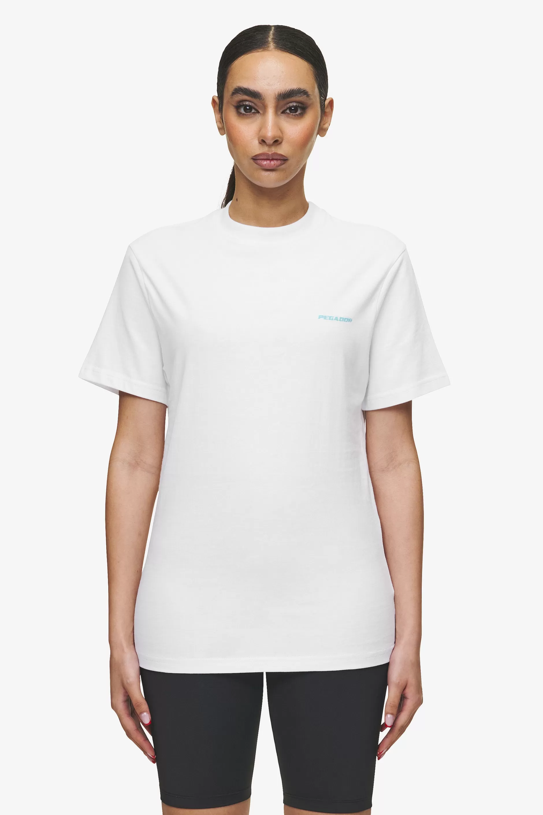 Logo Slim Tee White Sky Blue-Pegador Clearance