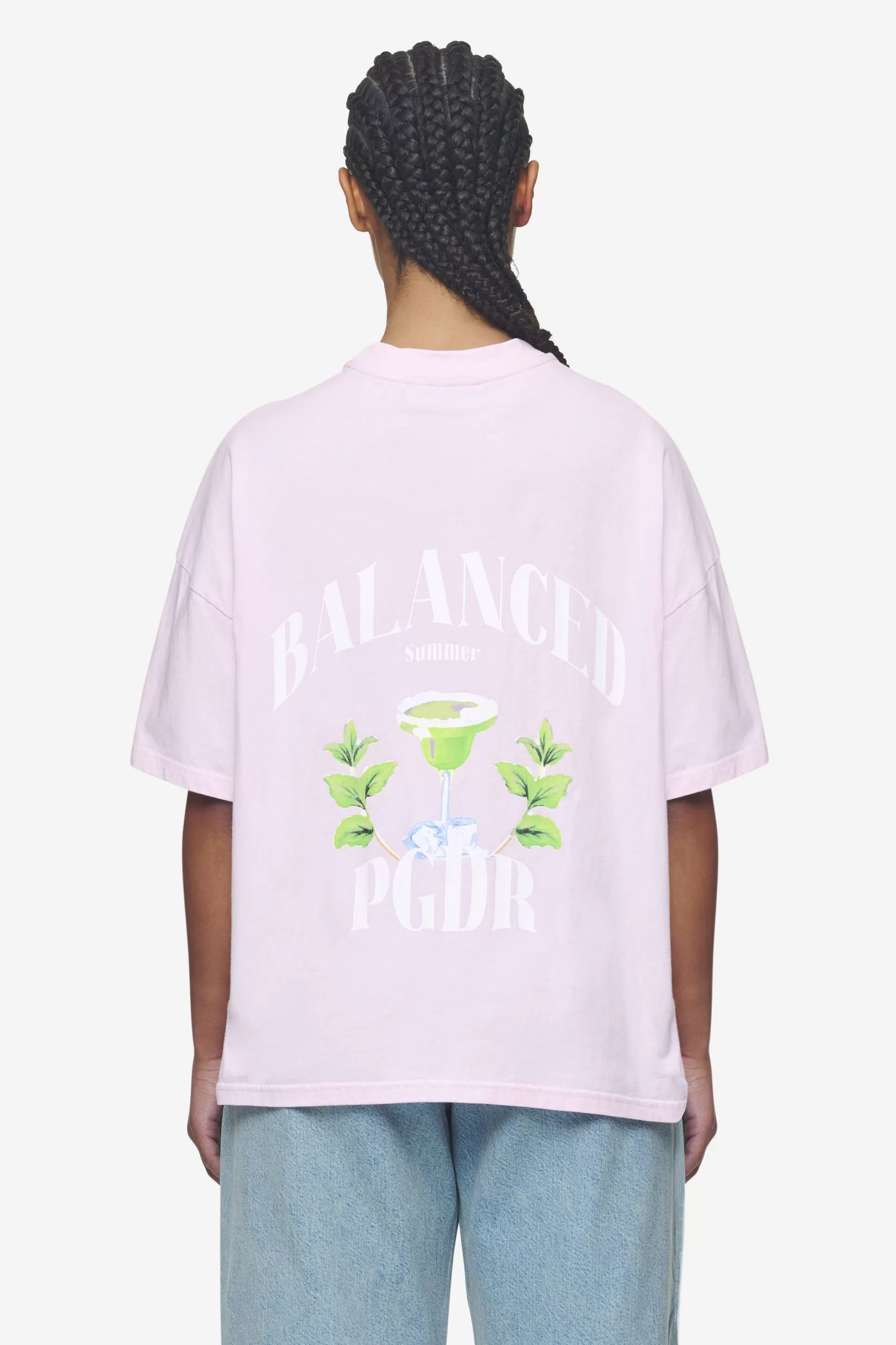 Lucia Heavy Oversized Tee Washed Bubblegum-Pegador Hot