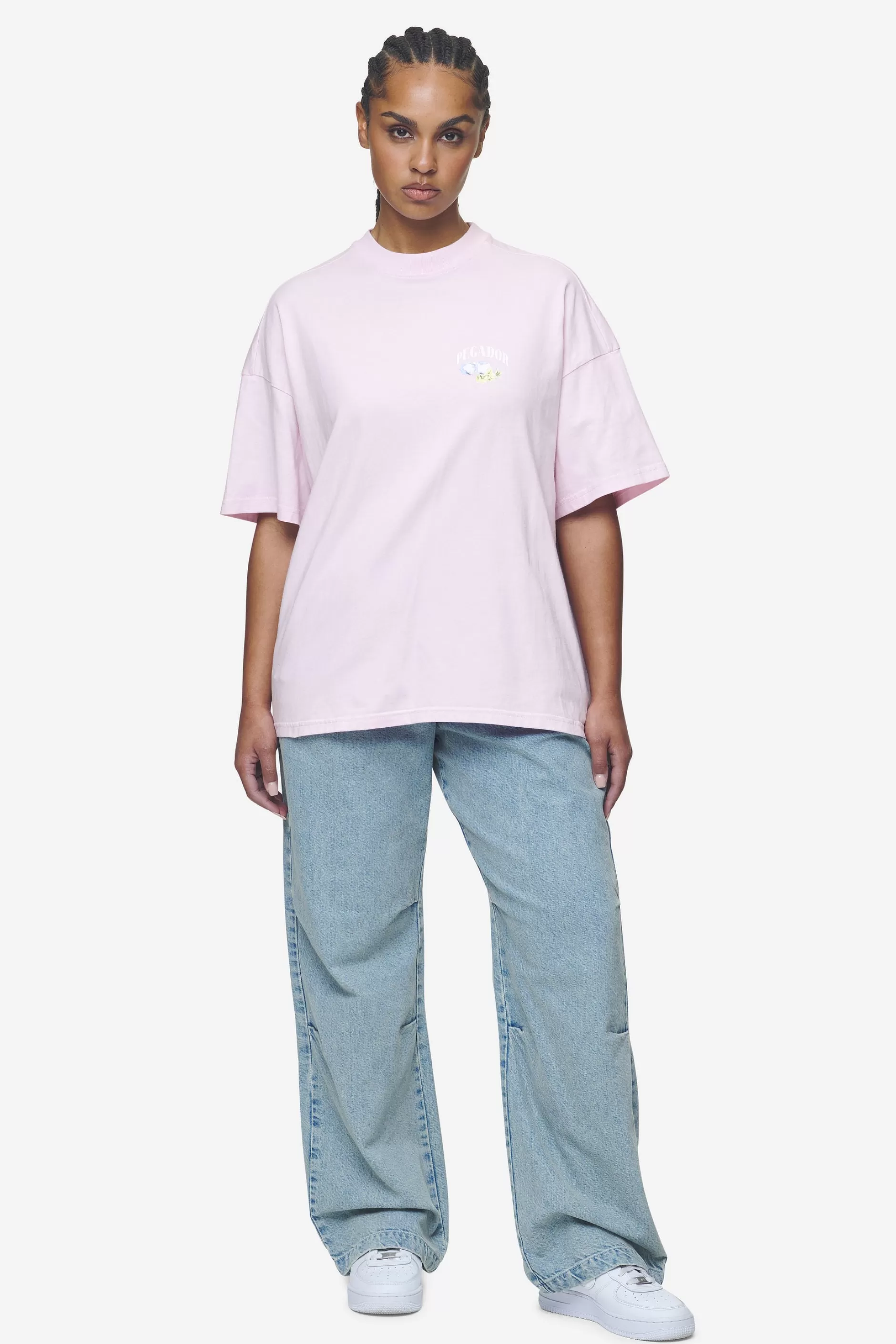 Lucia Heavy Oversized Tee Washed Bubblegum-Pegador Hot