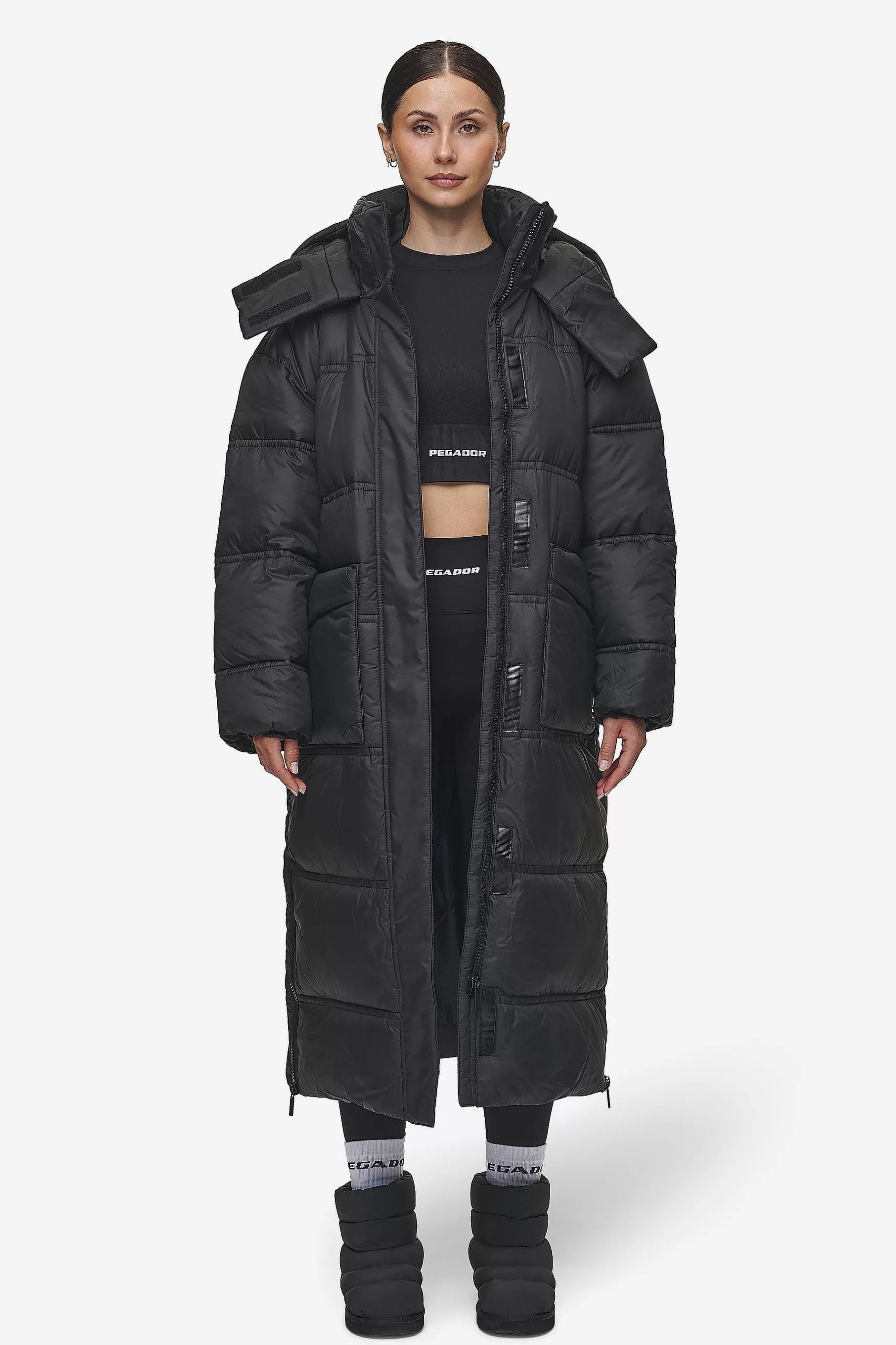 Lynn Puffer Coat Black-Pegador Fashion