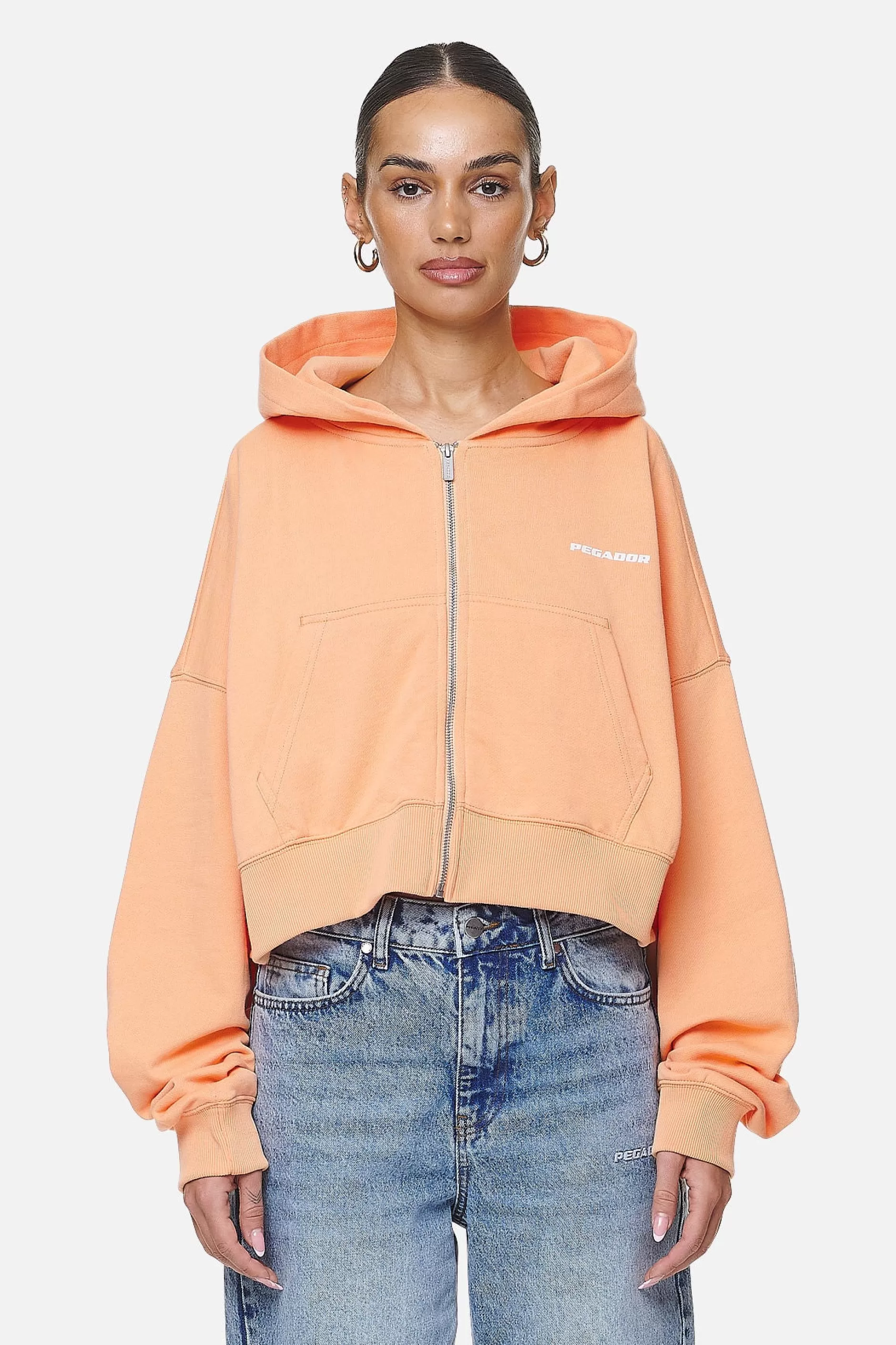 Marla Cropped Zip Hoodie -Pegador Fashion