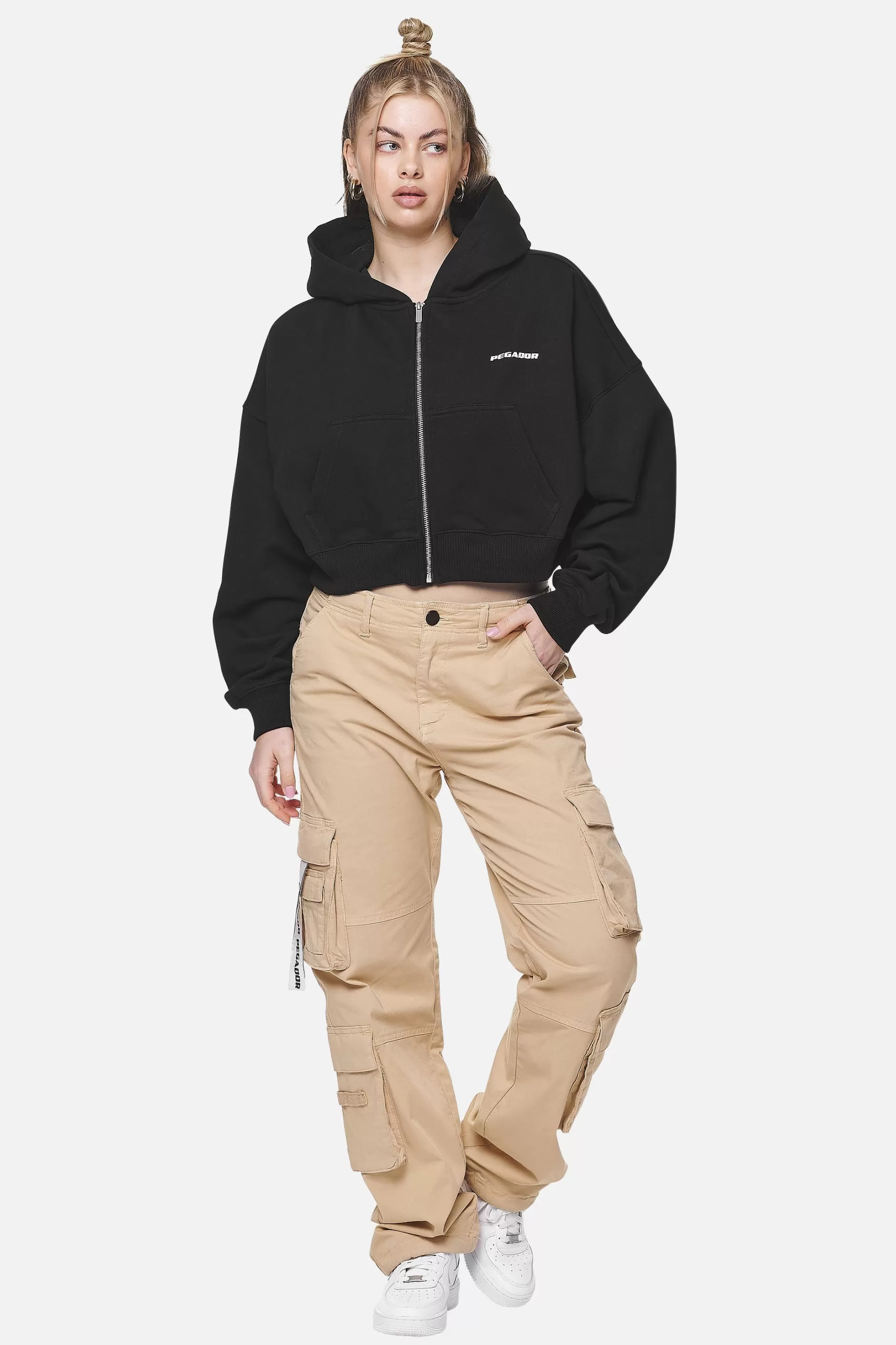 Marla Cropped Zip Hoodie -Pegador Store