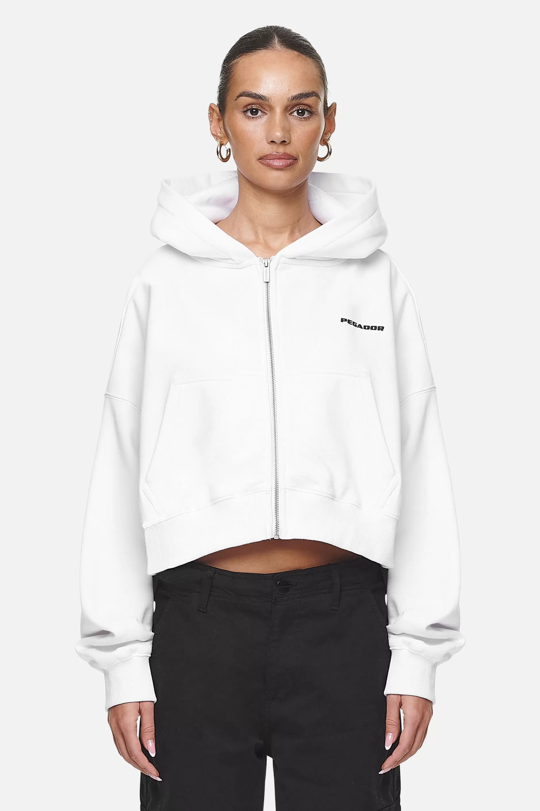 Marla Cropped Zip Hoodie -Pegador Cheap