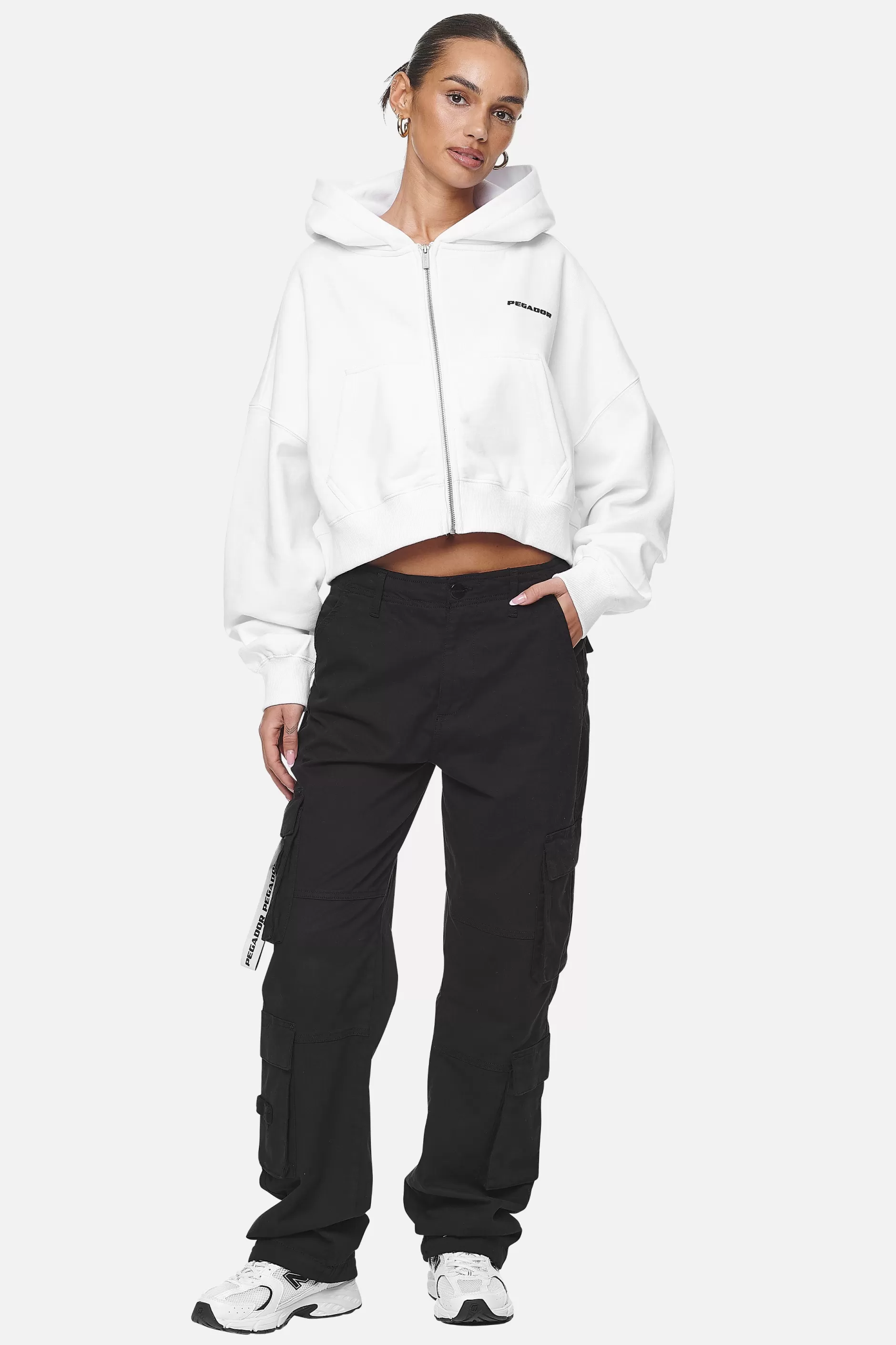 Marla Cropped Zip Hoodie -Pegador Cheap