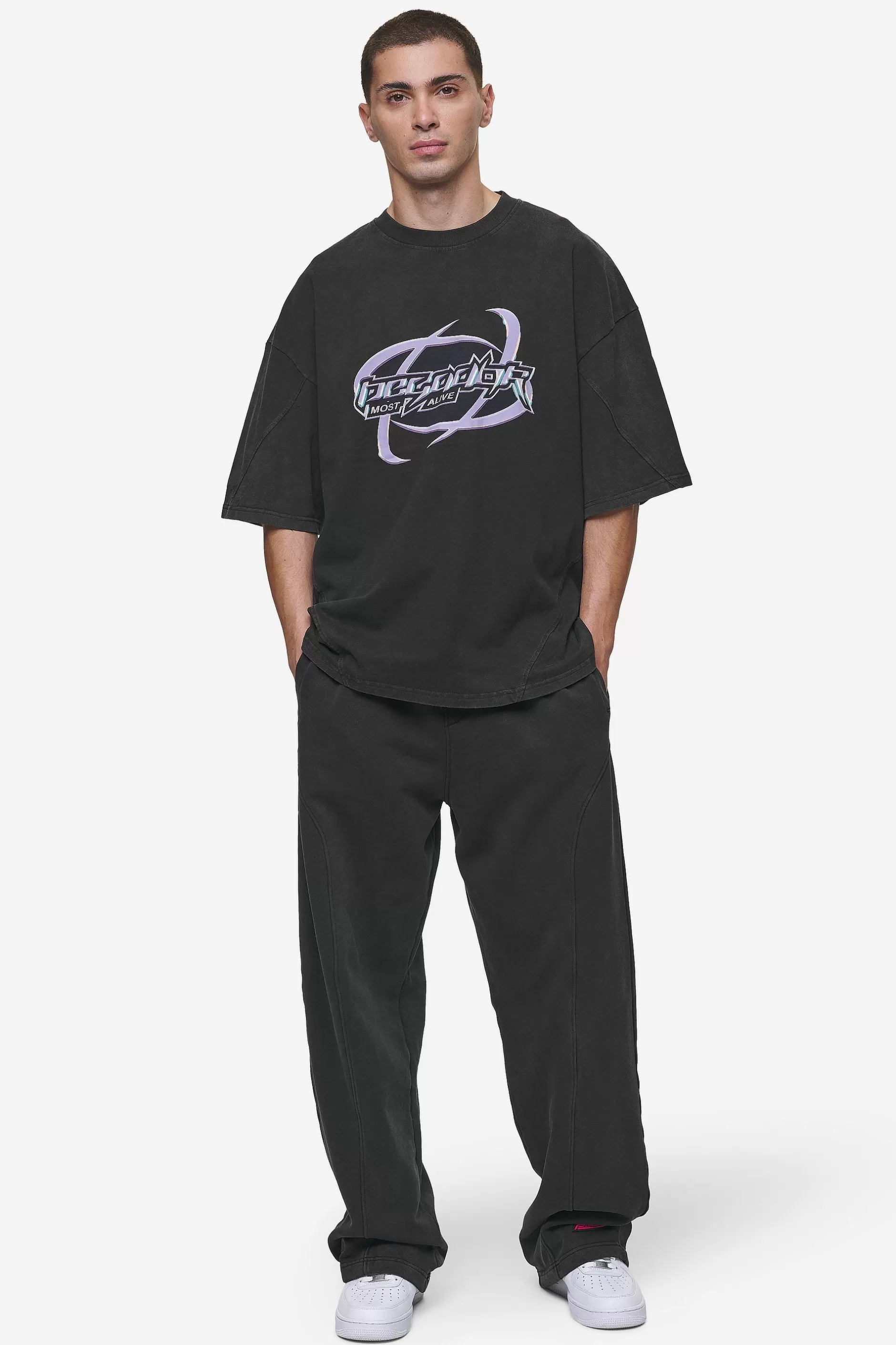 Mill Boxy Tee Vintage Black-Pegador Best