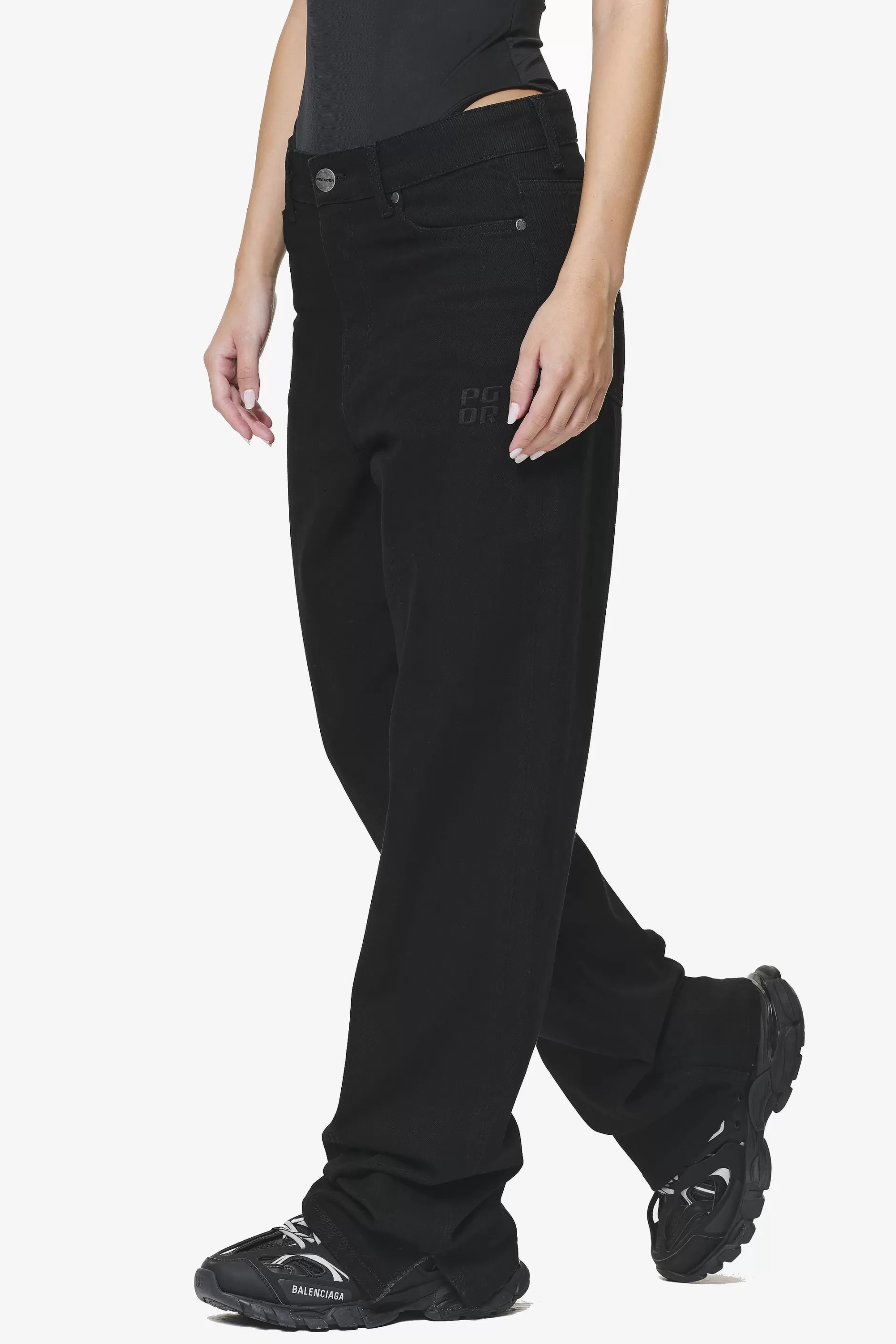 Moi Wide Jeans Black-Pegador Sale