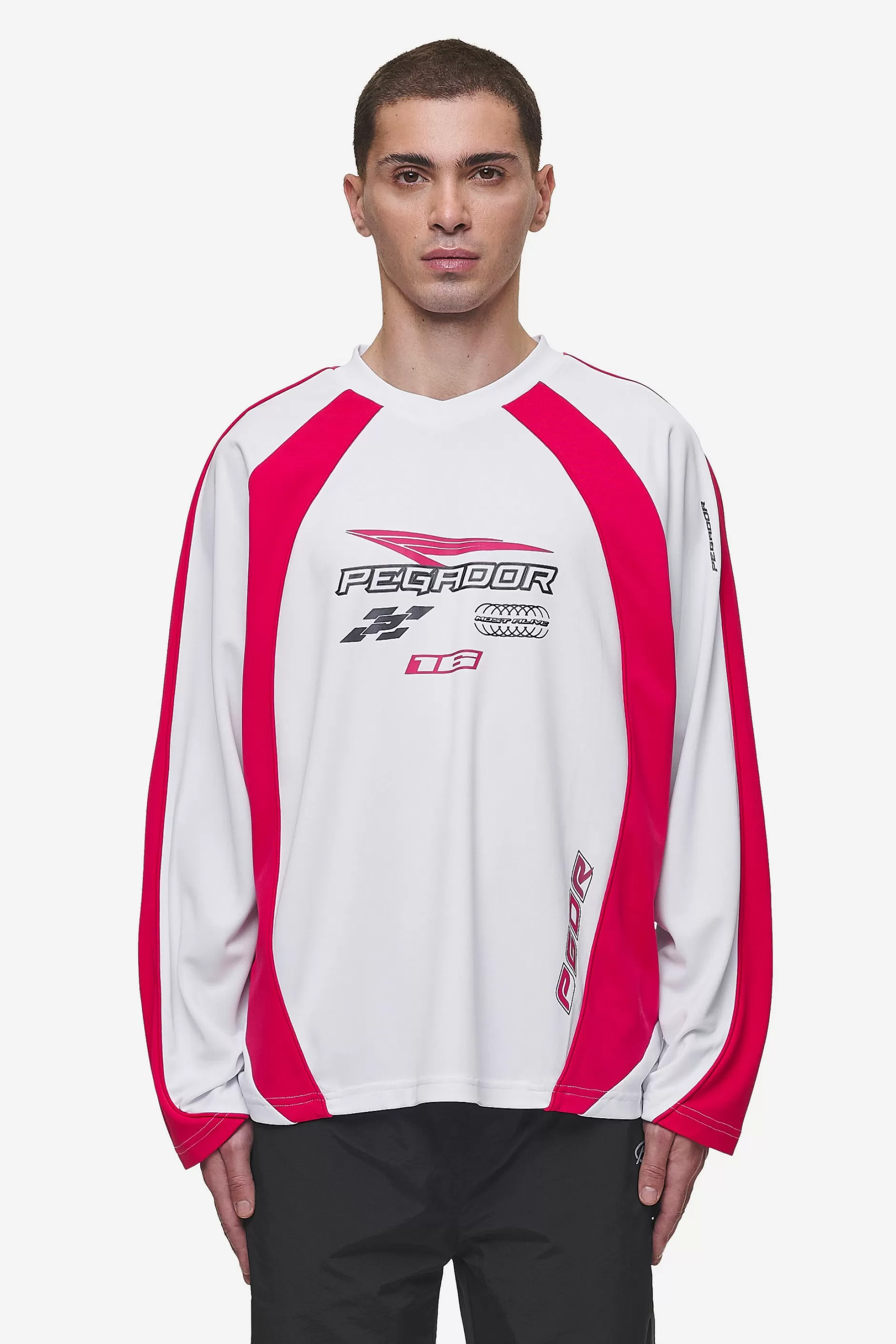 Mosco Longsleeve Jersey White Virtual Pink-Pegador Cheap