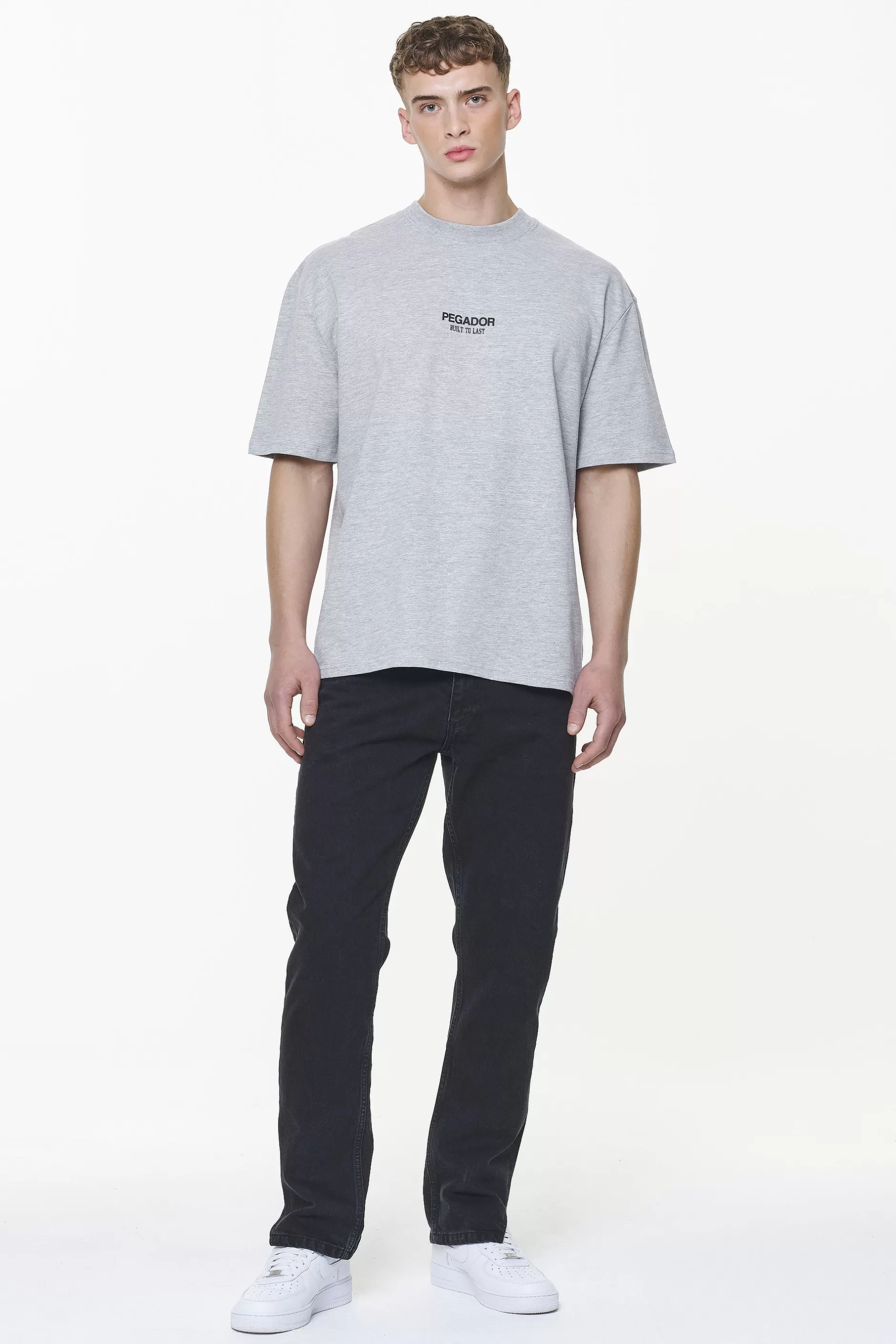 Mouncy Oversized Tee Grey Melange-Pegador New