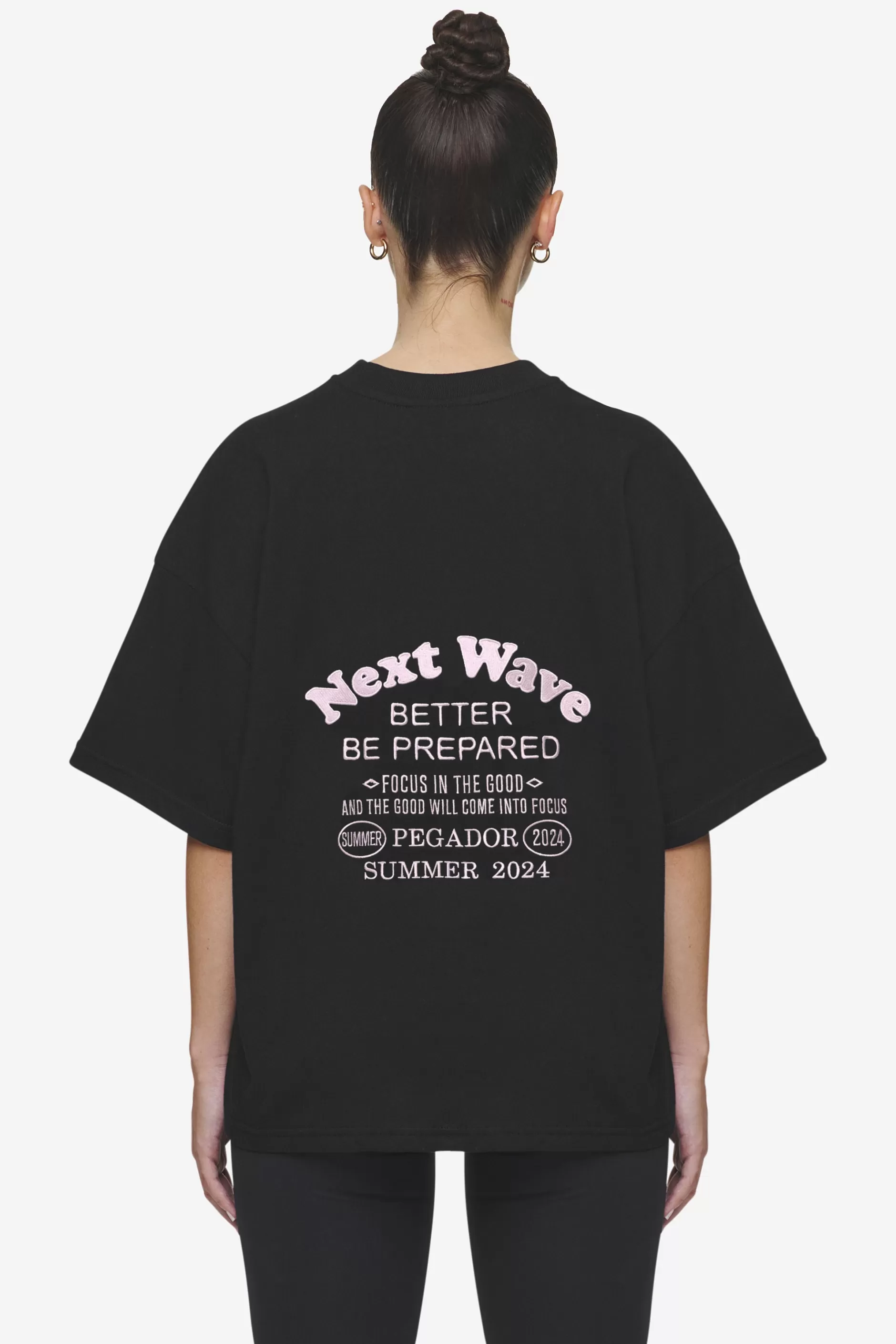 Naia Heavy Oversized Tee Black-Pegador Shop