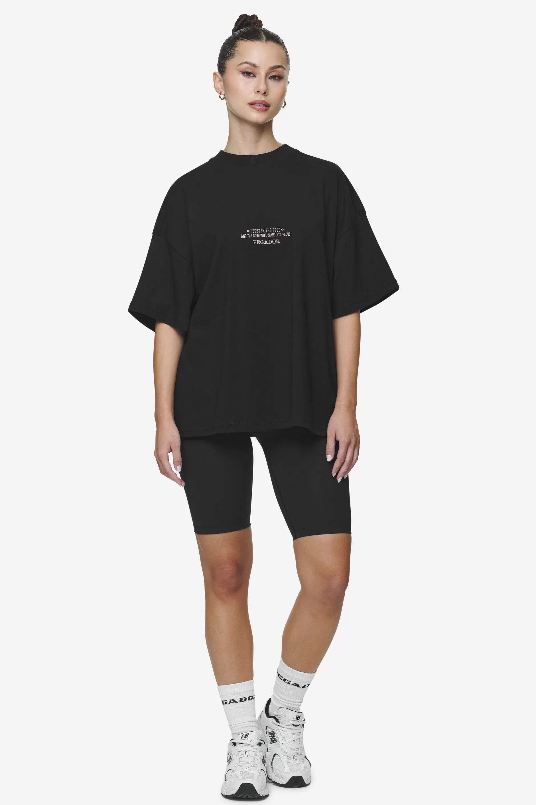 Naia Heavy Oversized Tee Black-Pegador Shop